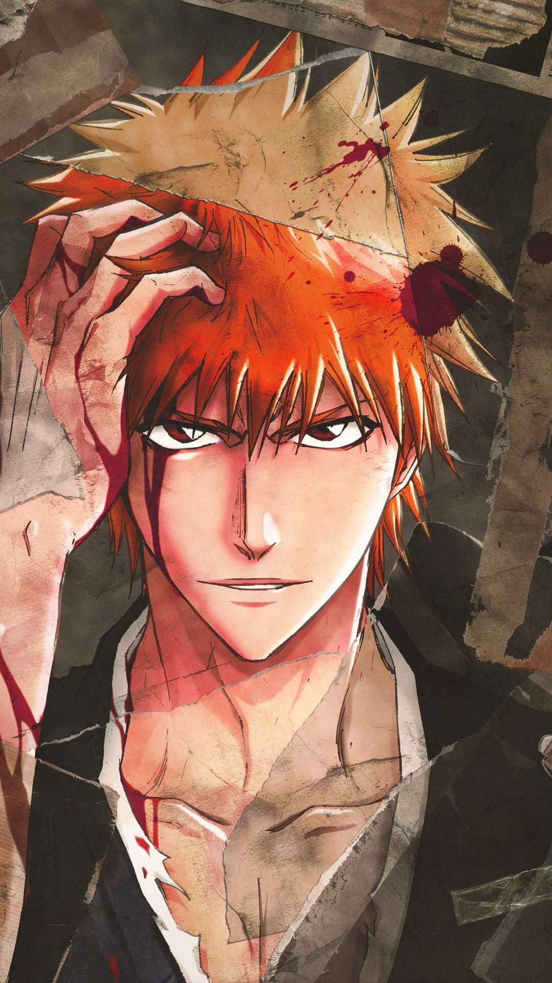 Bleach: Ichigo, becomes a "substitute Soul Reaper" after unintentionally absorbing most of Rukia Kuchiki's powers. 1080x1920 Full HD Wallpaper.