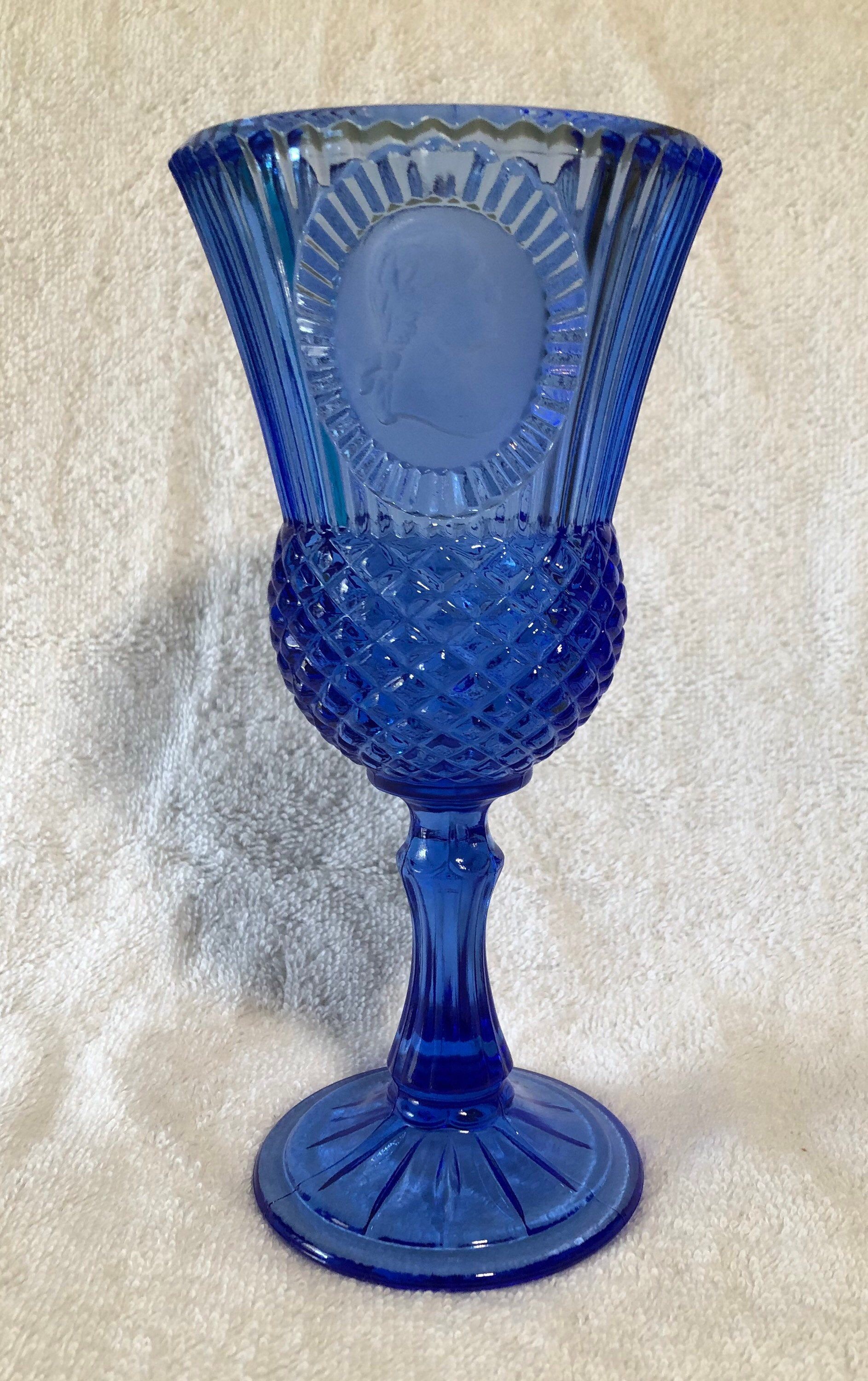 George Washington dark blue, Frosted cameo, Blue glass, Fostoria glass, 1890x3000 HD Handy