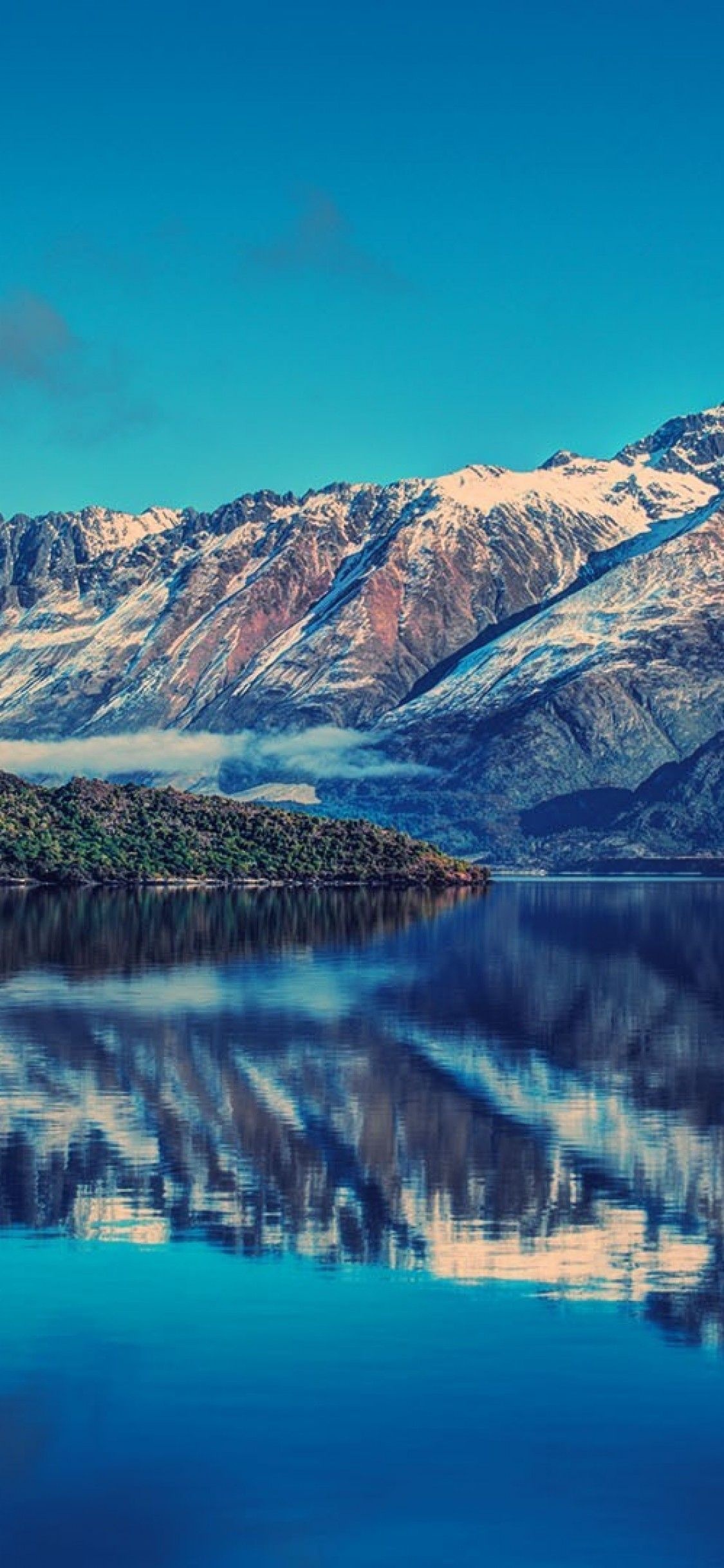 Blue Lake dreams, New Zealand vibes, iPhone wallpapers, Nature's canvas, 1130x2440 HD Handy