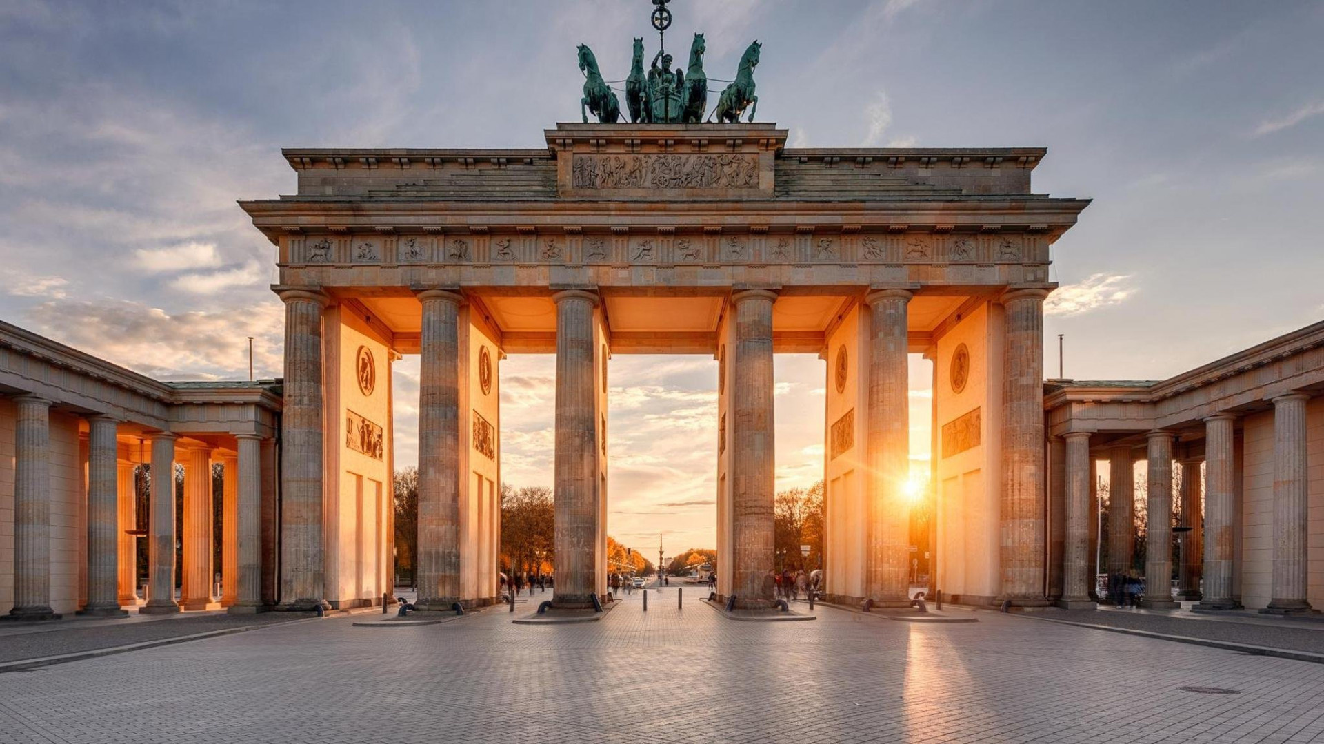 Brandenburg Gate, Landmark architecture, Berlin cityscape, Night lights, 1920x1080 Full HD Desktop