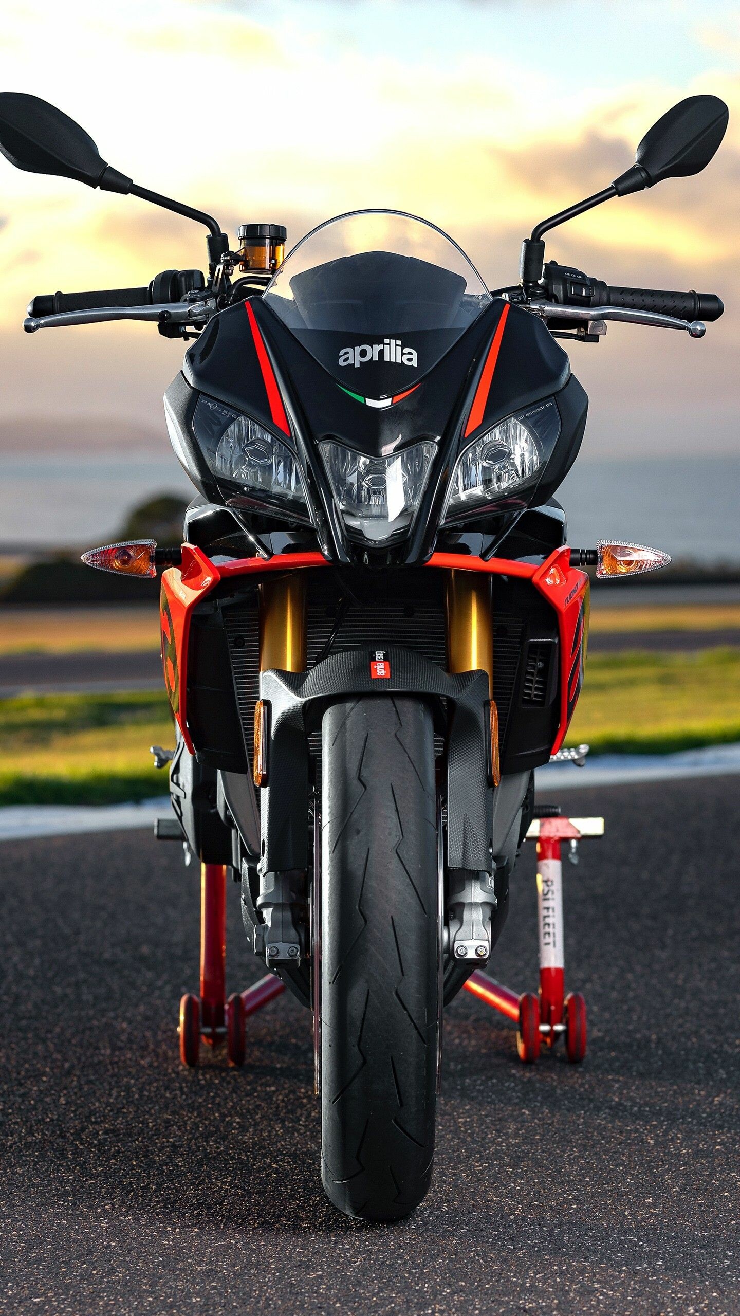 Aprilia: Tuono, A naked motorcycle, Based on the RSV Mille. 1440x2560 HD Wallpaper.