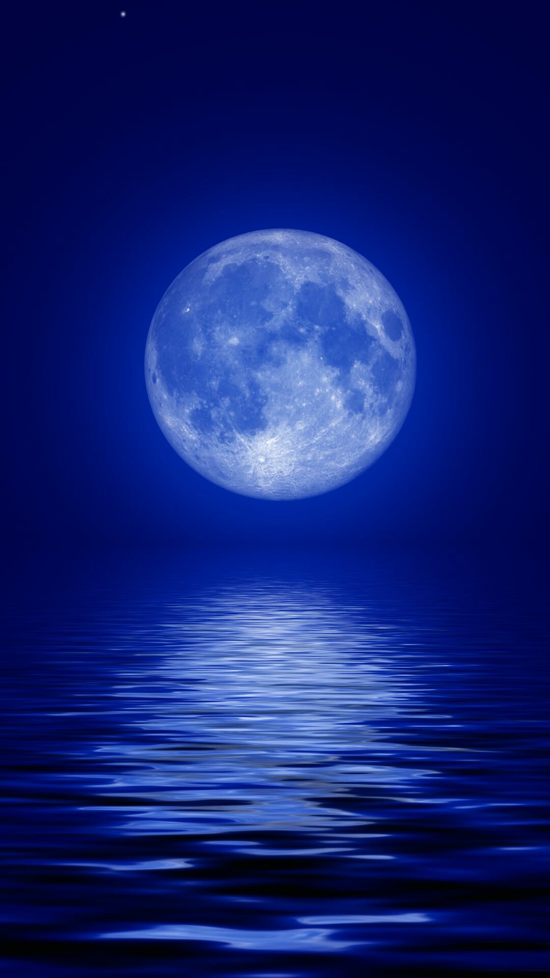 Moonlight: The light of the moon, Lunar disk viewed from Earth. 1080x1920 Full HD Background.