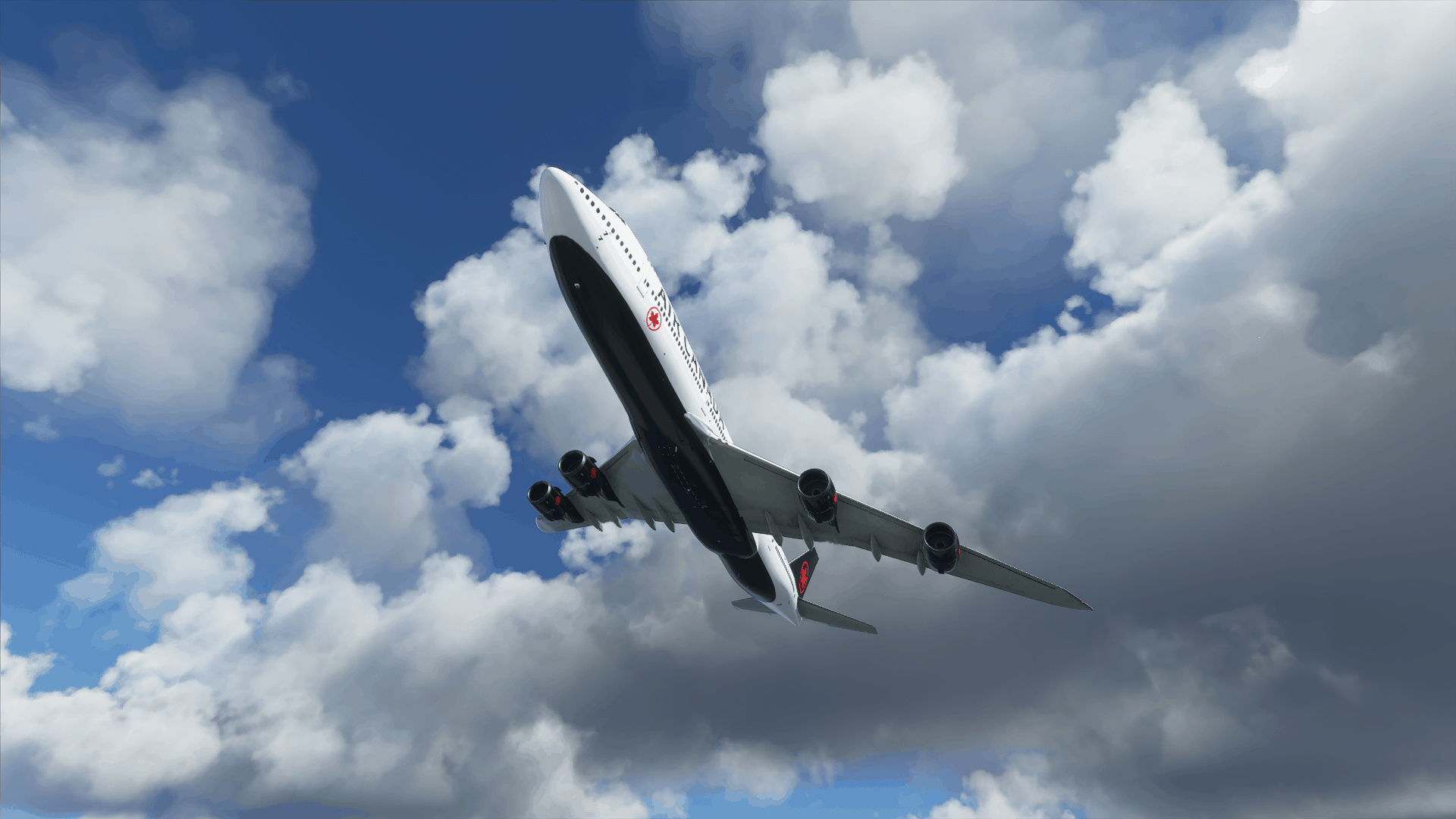 Air Canada, Boeing 747, Microsoft flight simulator, Mod, 1920x1080 Full HD Desktop