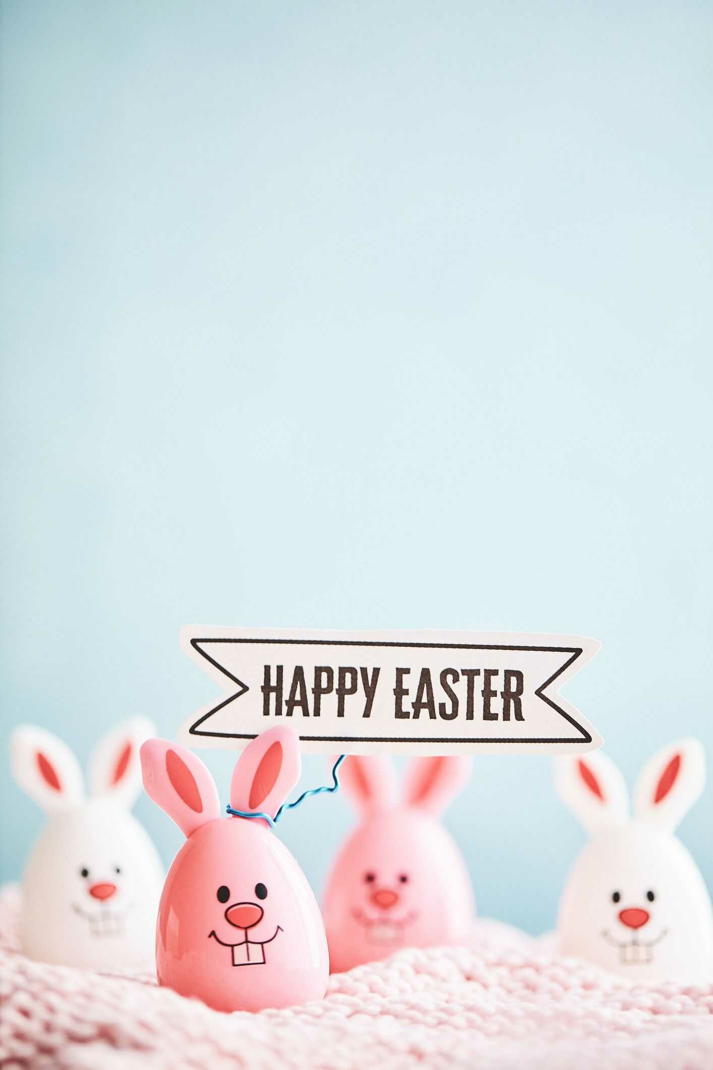 Easter: The Bunny is a folkloric figure and symbol of the holiday. 1420x2130 HD Background.