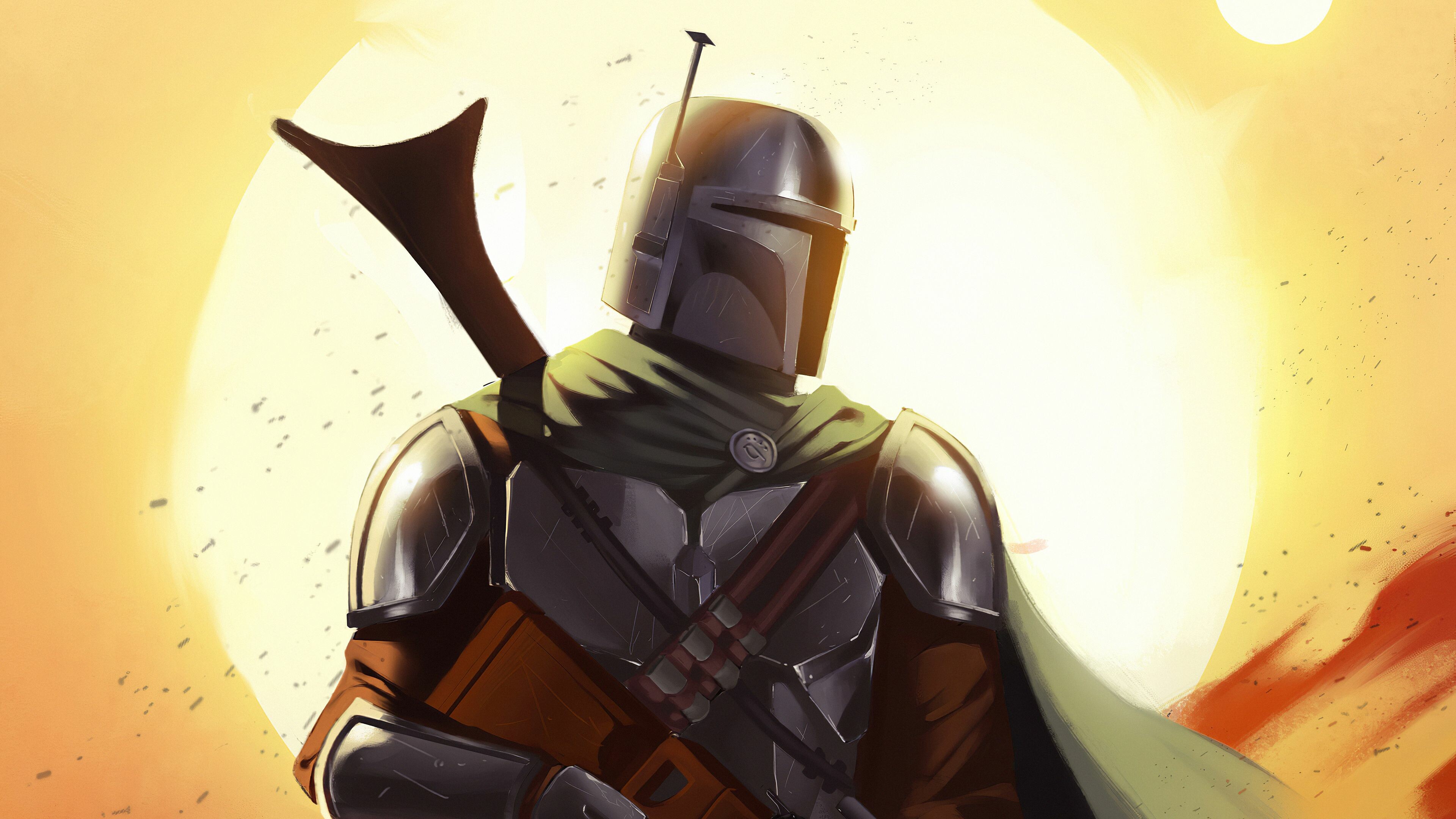 The Mandalorian: The first-ever live-action Star Wars television series. 3840x2160 4K Background.