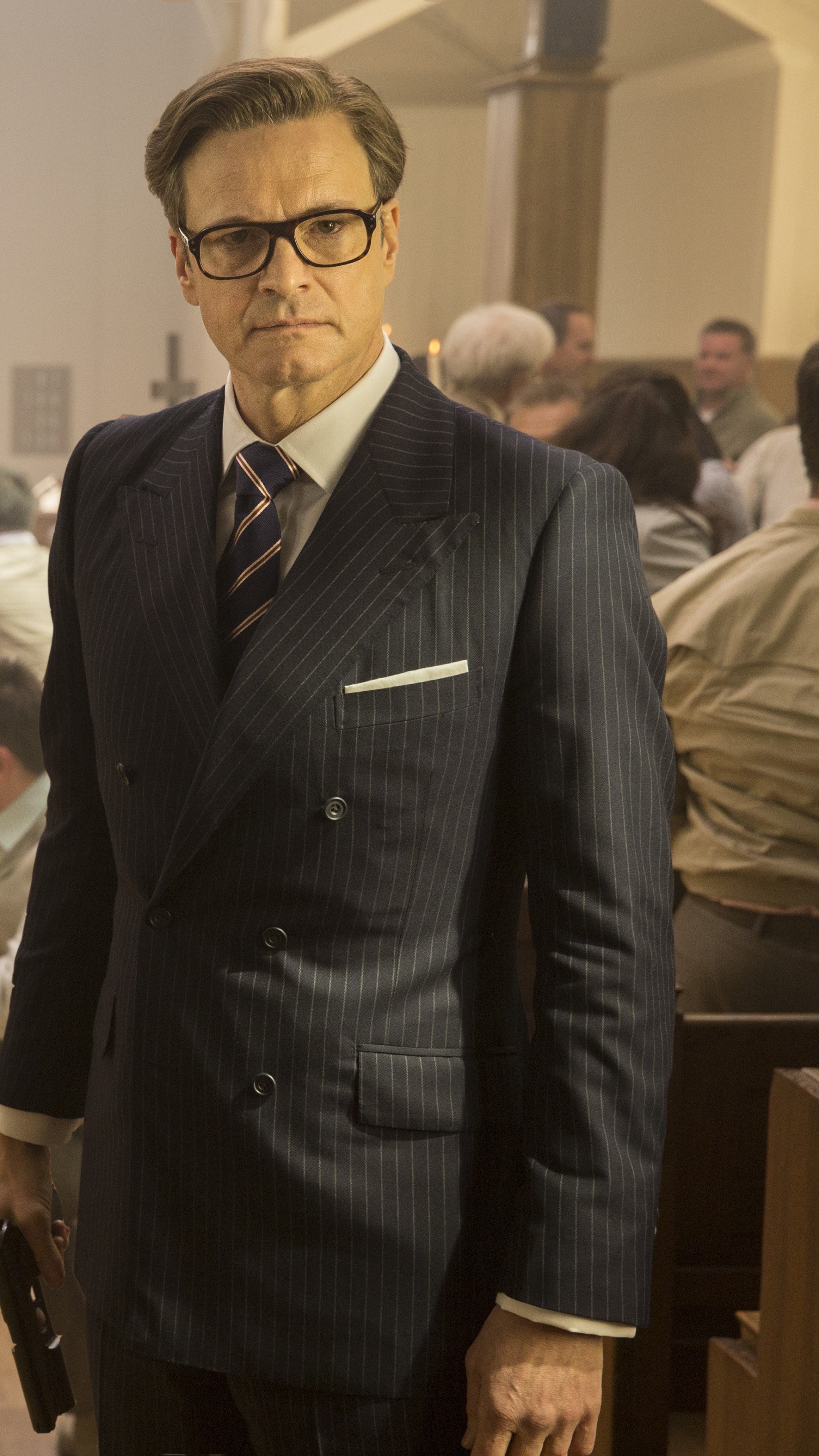 Colin Firth in Golden Circle, 5K movie wallpaper, Action-packed film, Kingman sequel, 2160x3840 4K Phone