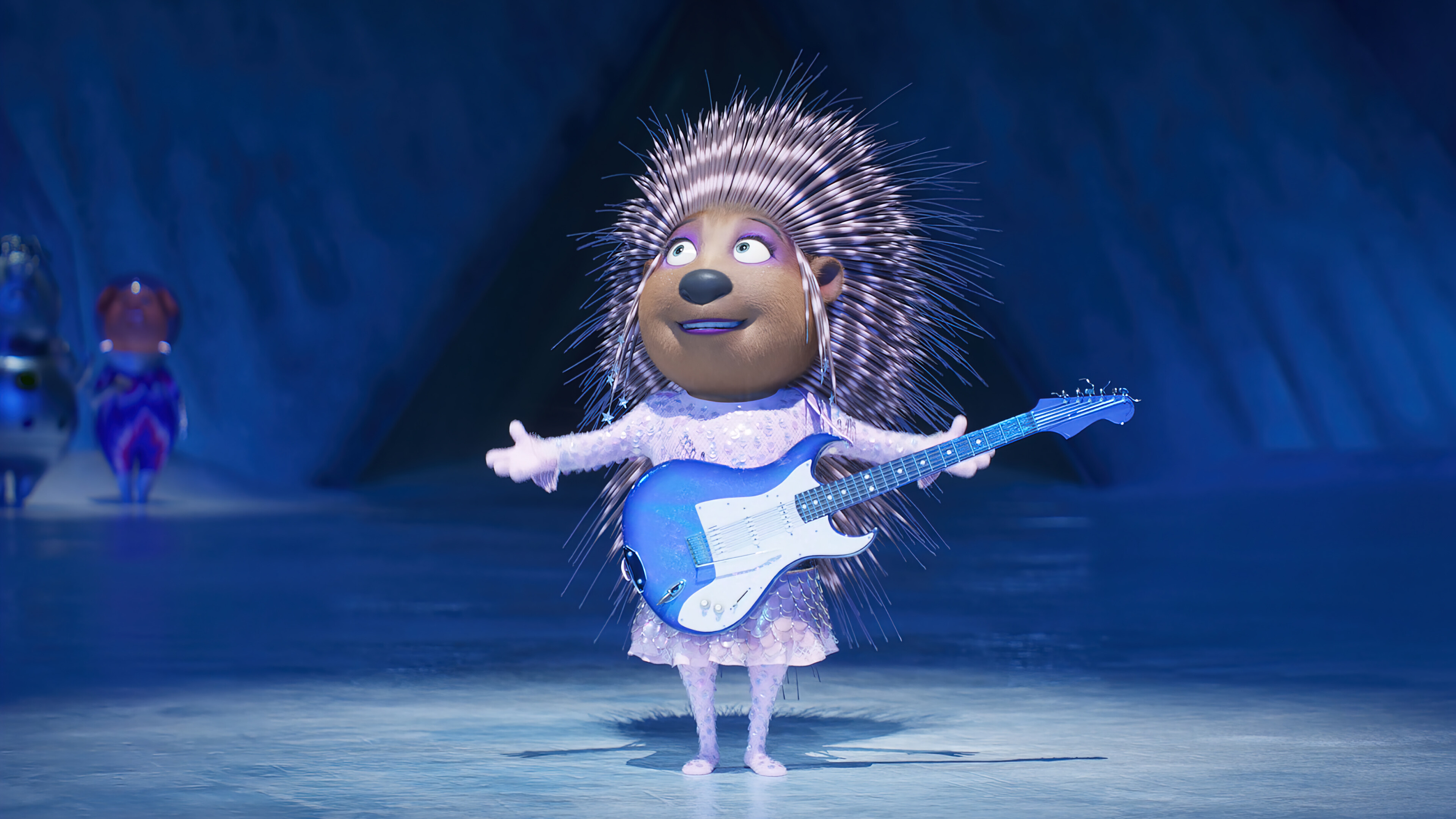 Sing 2: Ash, A female crested porcupine, One of the main characters in the movie. 3840x2160 4K Wallpaper.