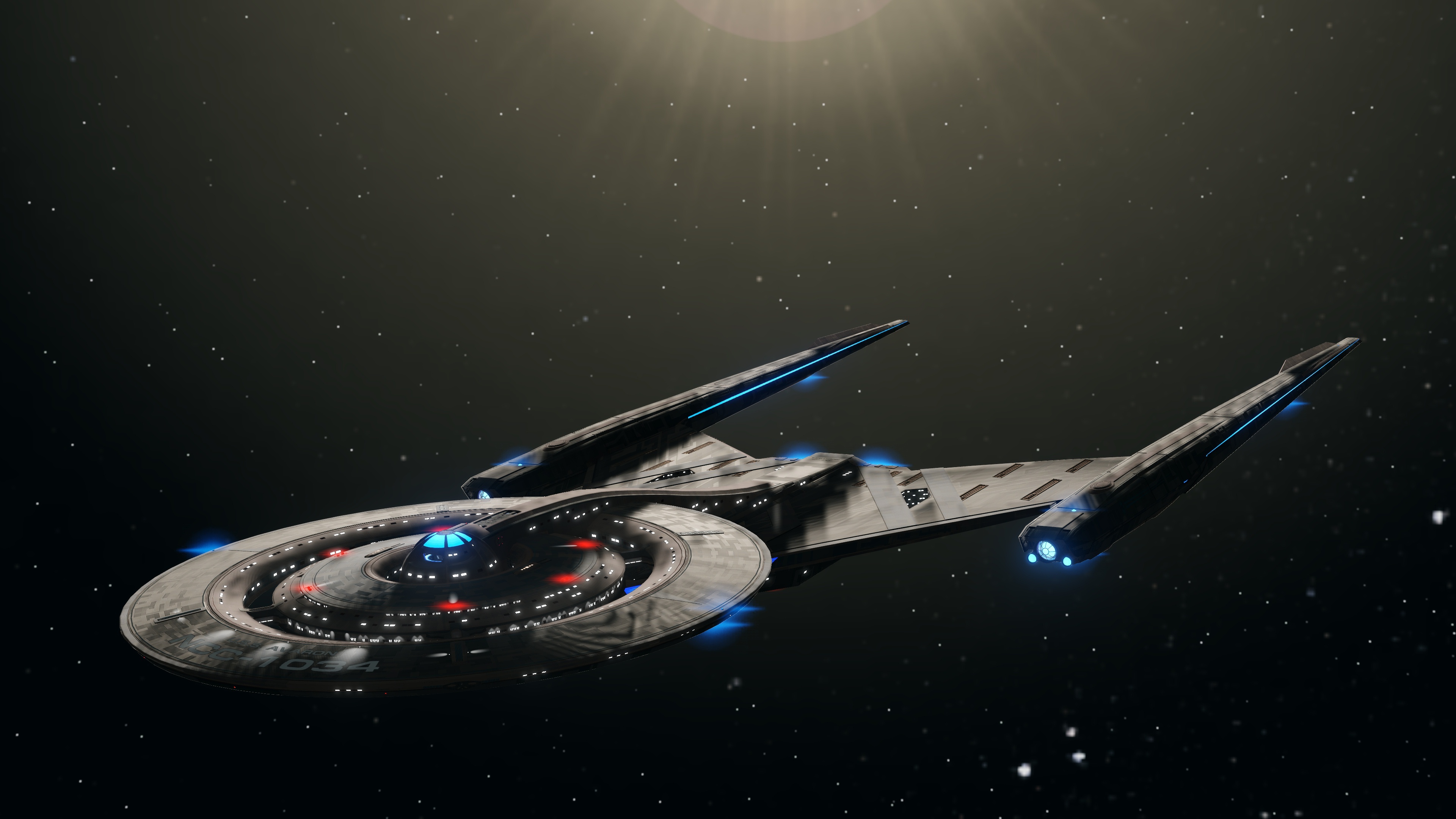 Crossfield class beauty shots, Star Trek Online, Striking starships, Impressive design, 3840x2160 4K Desktop