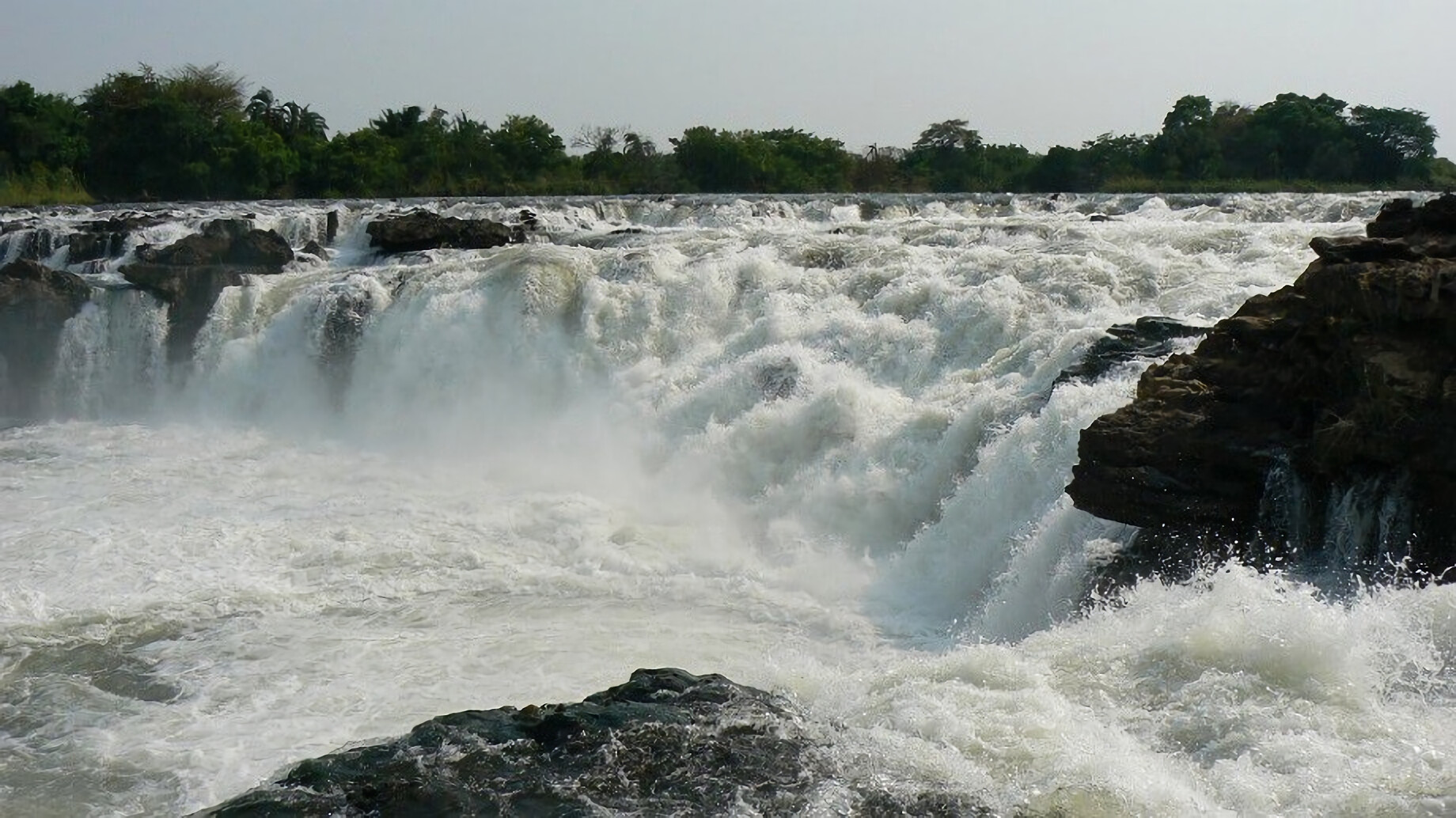 Chavuma Falls Zambia, Majestic waterfall, Natural wonder, Breathtaking views, 1840x1040 HD Desktop