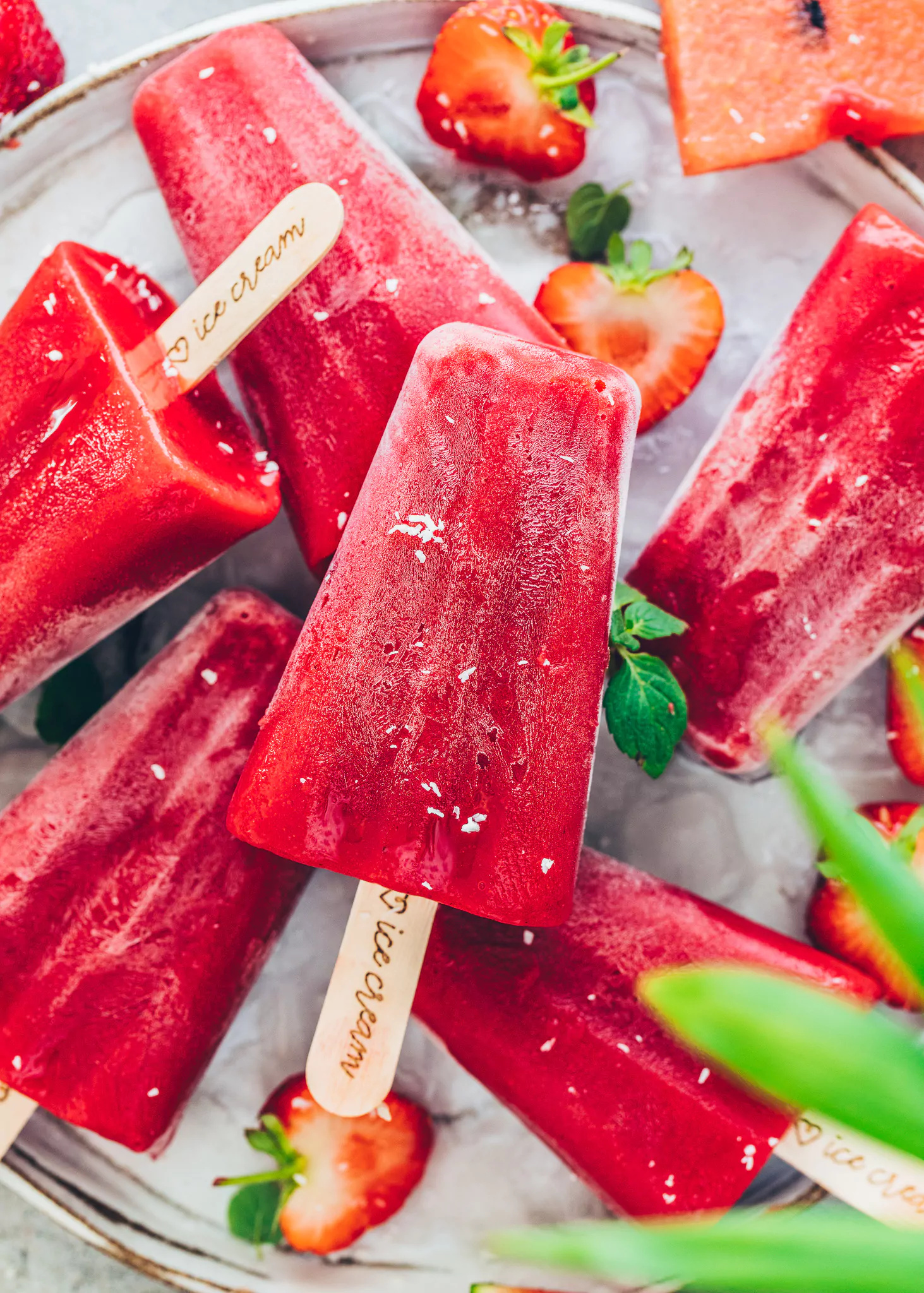 Refreshing popsicle recipe, Strawberry watermelon flavor, Summer treat, Cool and fruity, 1470x2050 HD Handy
