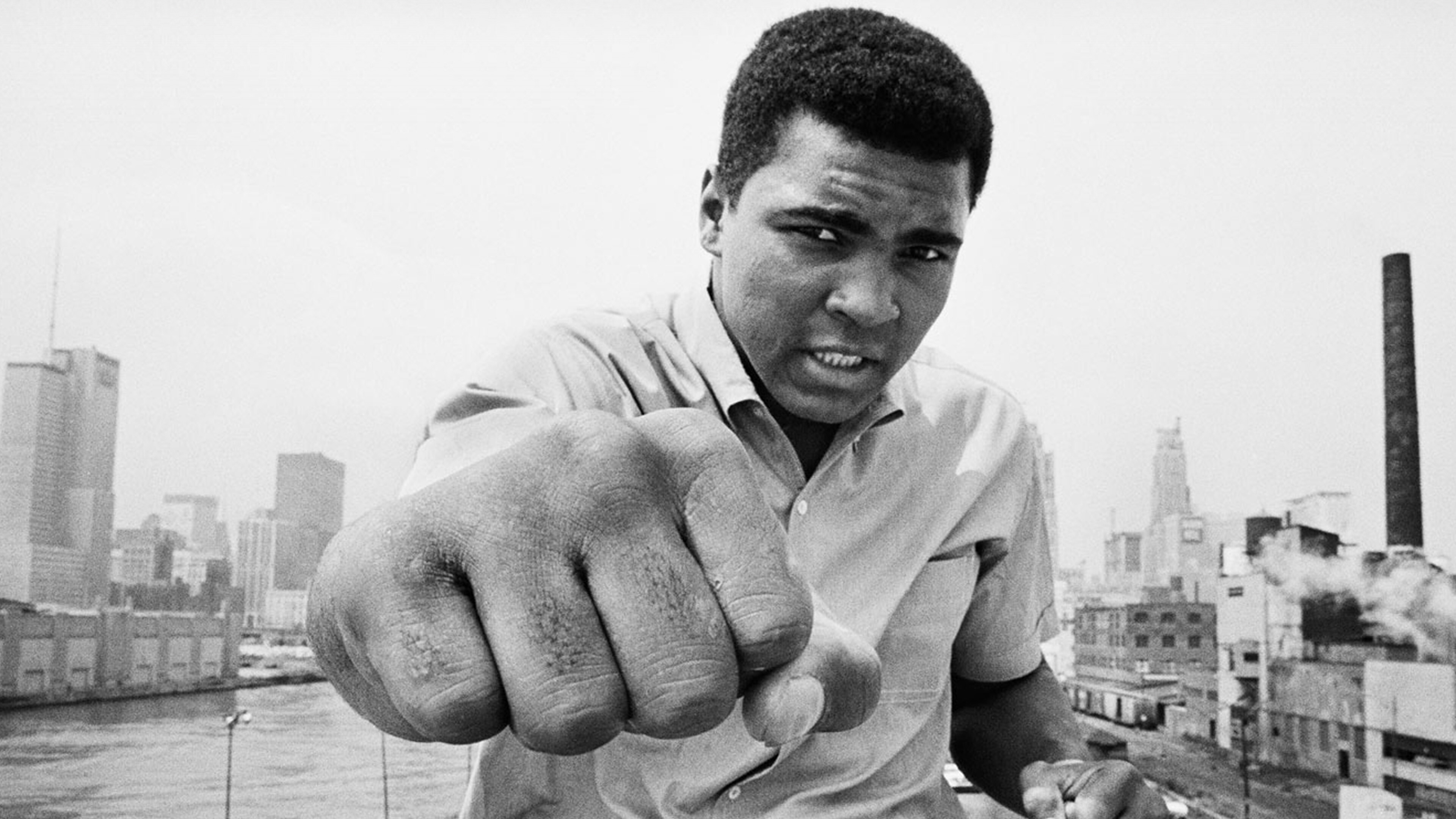 Muhammad Ali: Nicknamed "The Greatest", He fought against Jerry Quarry on October 26, 1970. 3840x2160 4K Background.