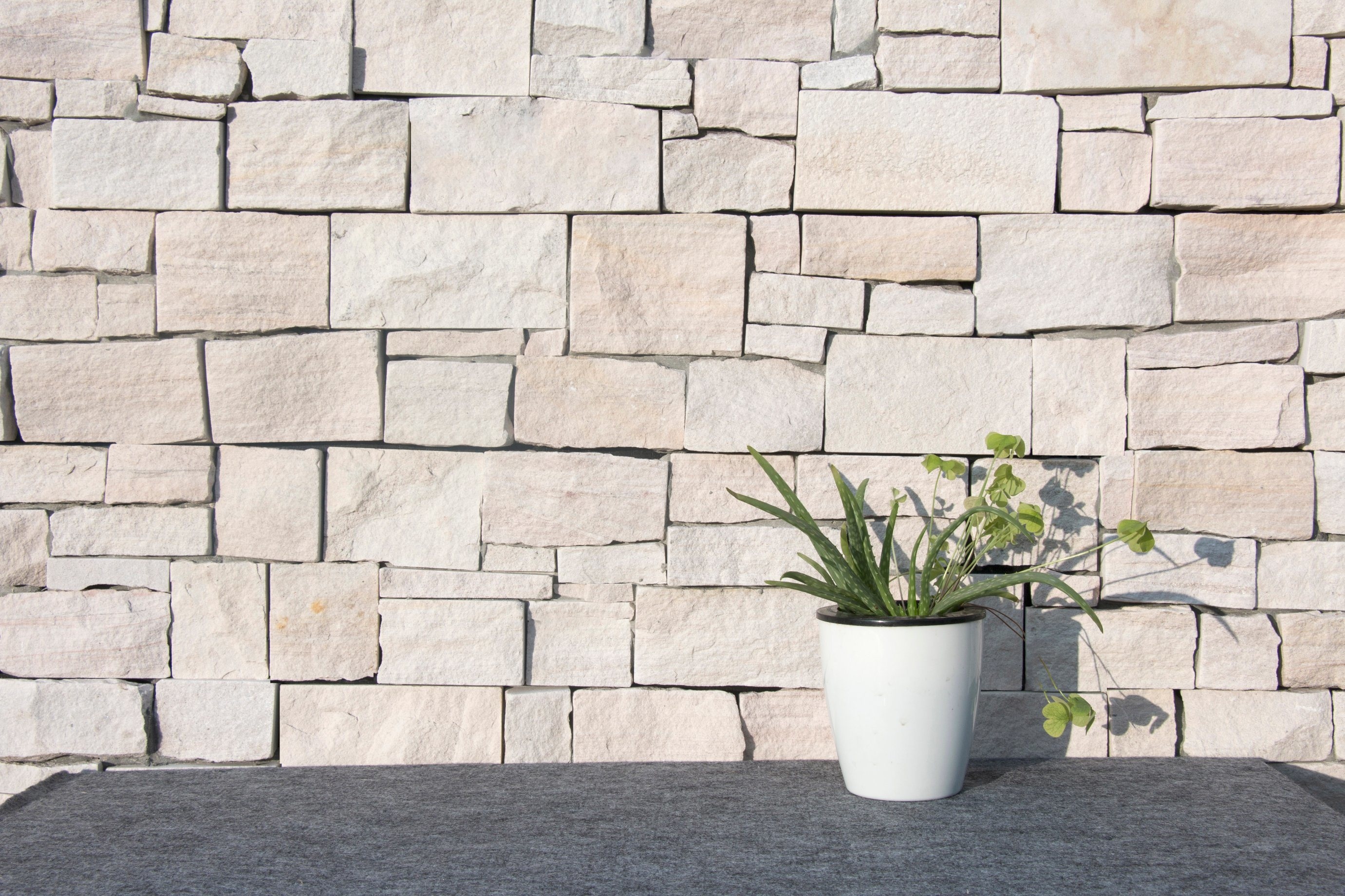 Stone Wall, White sandstone, Cladding cement stone, 2770x1850 HD Desktop