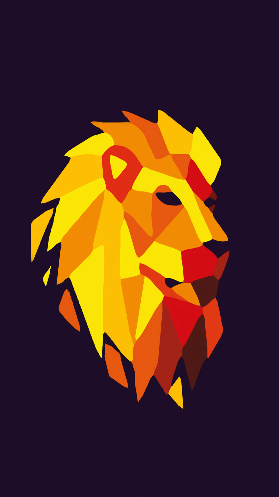Lion: Illustration, Drawing, Symmetry, Graphics, Panthera leo. 1080x1920 Full HD Wallpaper.