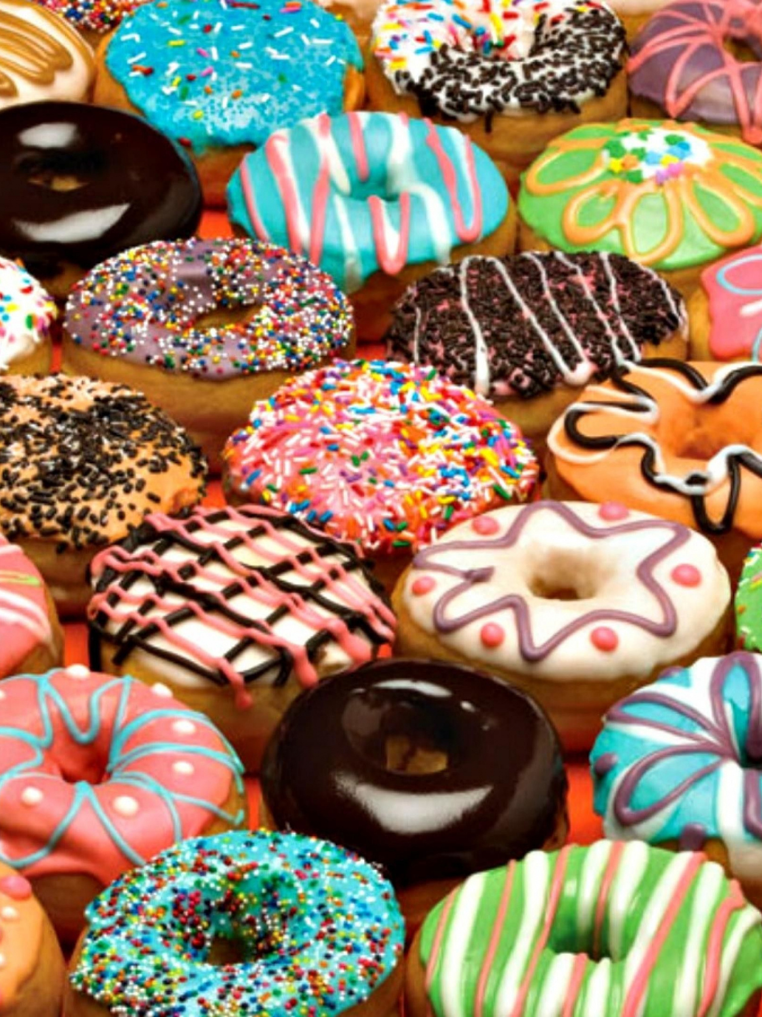 Donut: Colorful, Donuts, Dessert, Junk food. 1540x2050 HD Background.