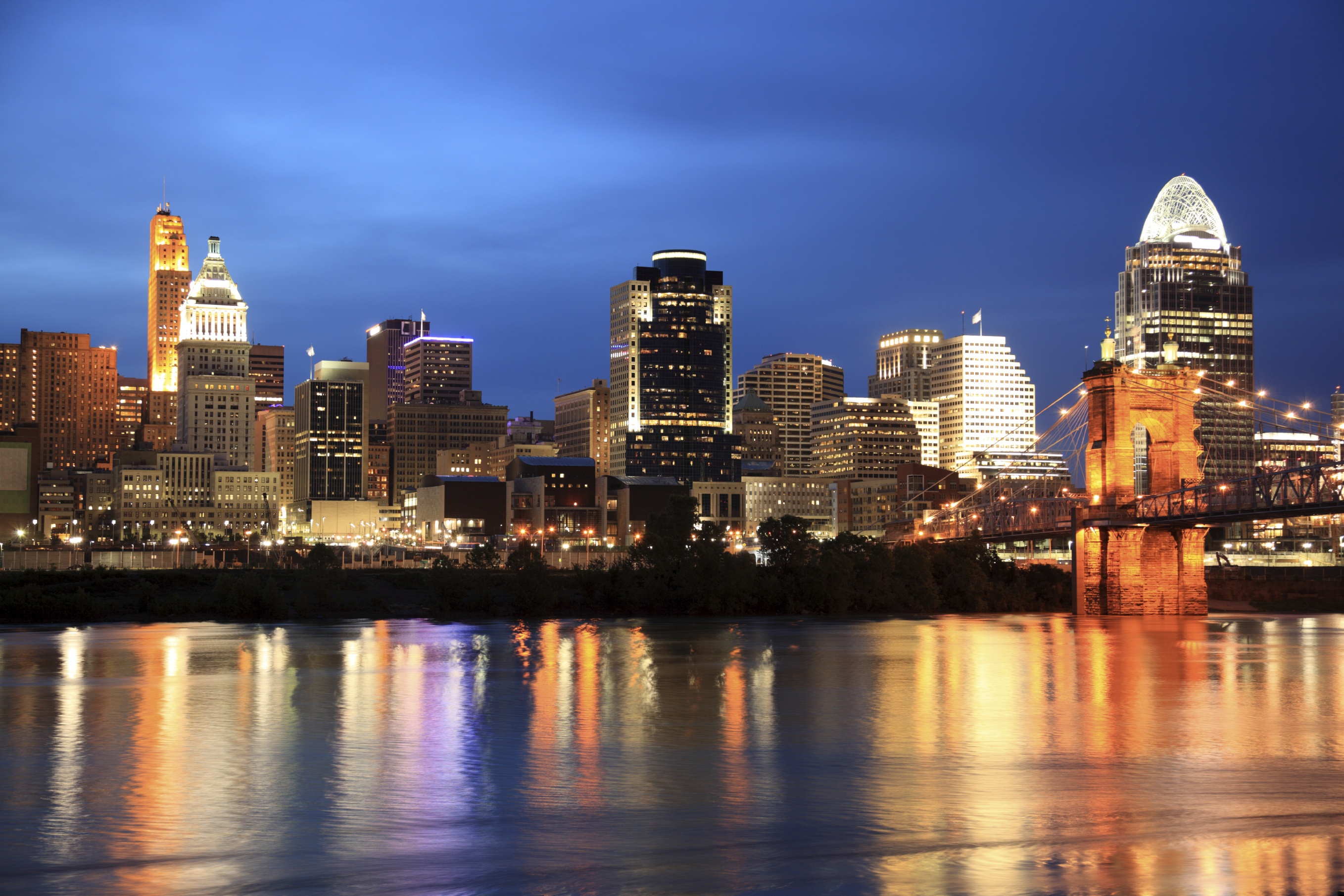 Cincinnati Skyline, Downtown Cincinnati, Grace Point Fellowship, Franklin, 2720x1810 HD Desktop