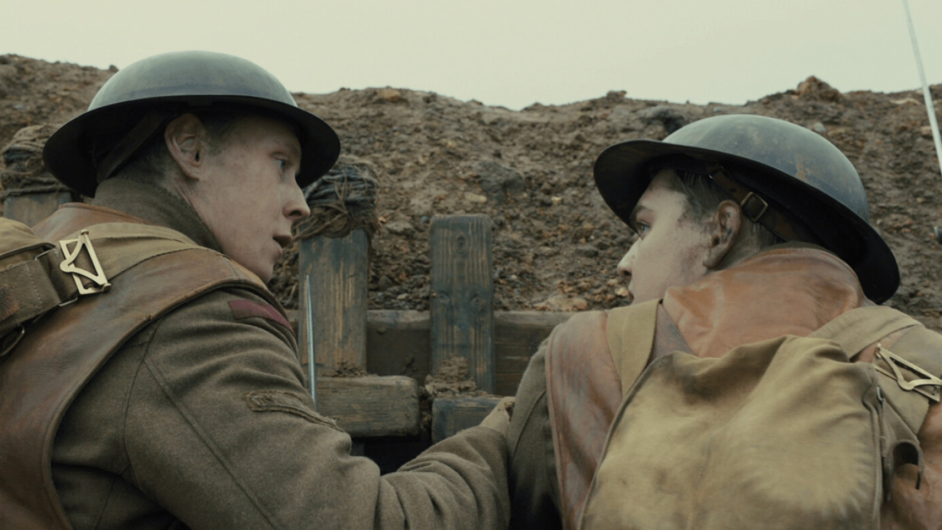 1917 (Movie): George MacKay and Dean-Charles Chapman, 2019 war movie. 1920x1080 Full HD Wallpaper.