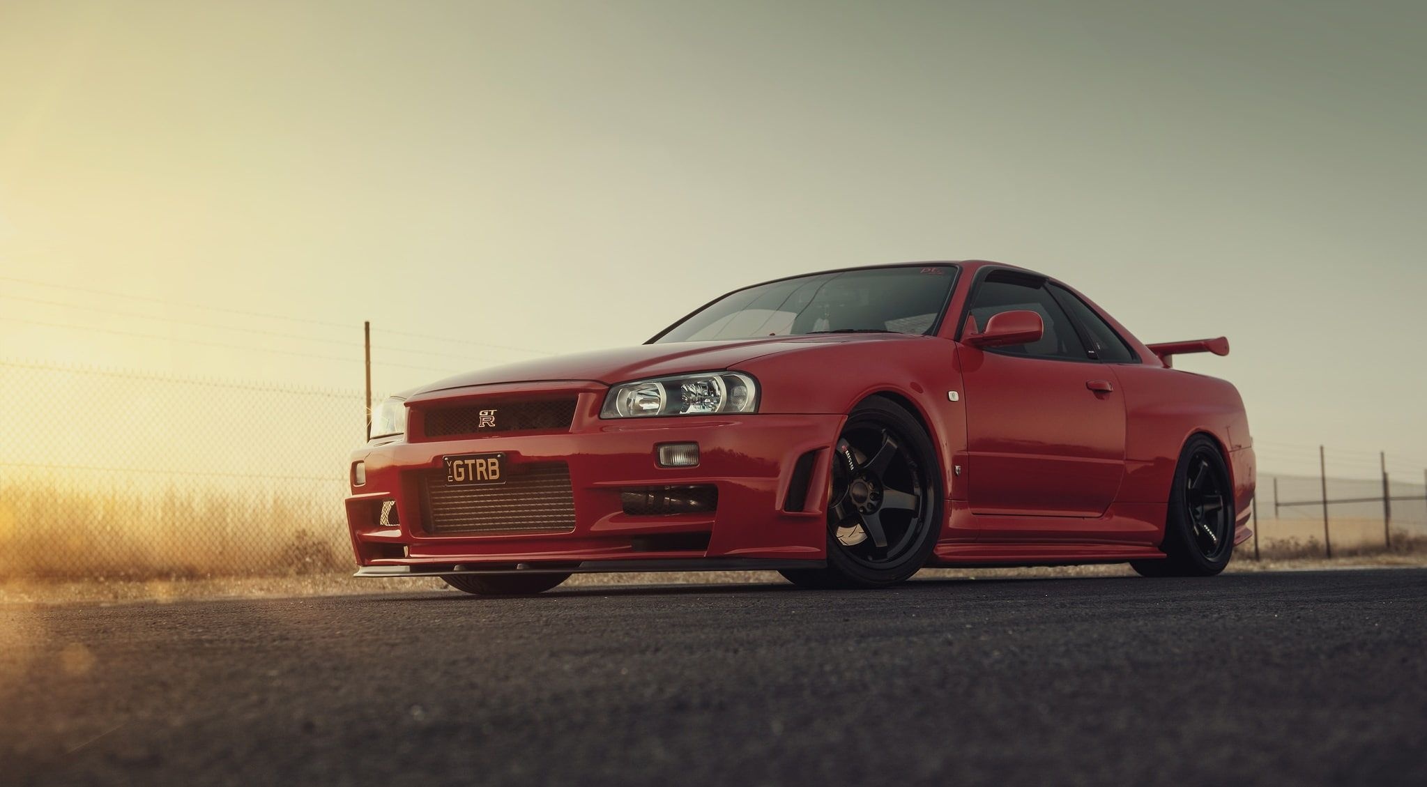 GTR Skyline, Striking red color, HD wallpaper, Nissan GT-R, 2050x1130 HD Desktop