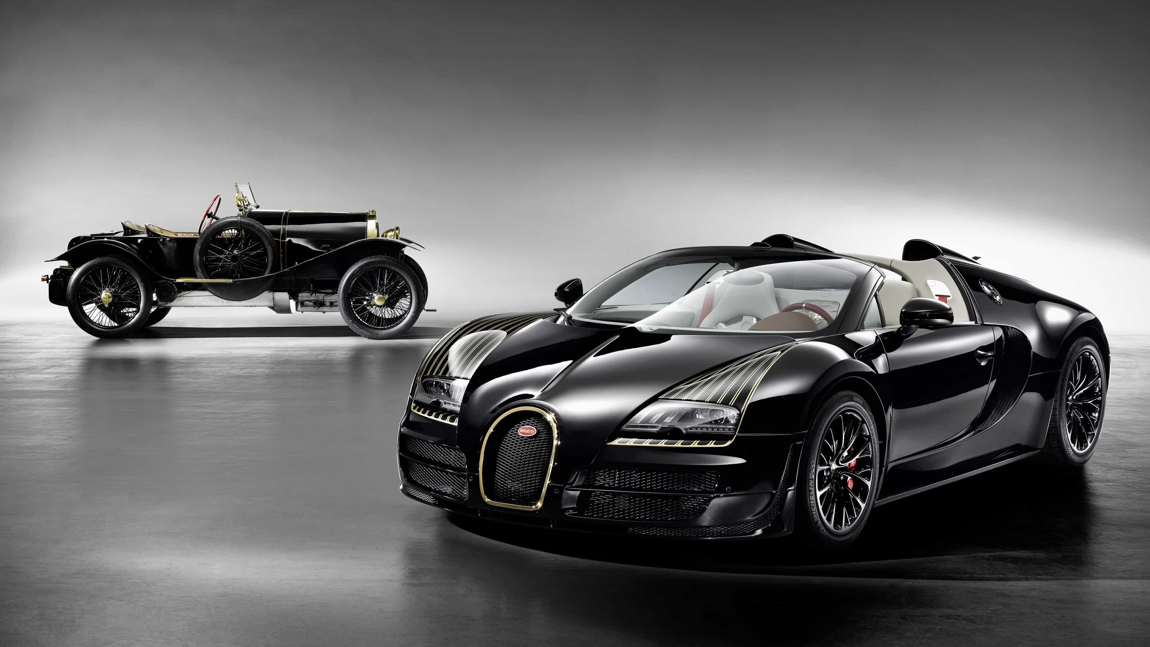 Bugatti Veyron, Auto, Black Bess, 4K Wallpaper, 3840x2160 4K Desktop