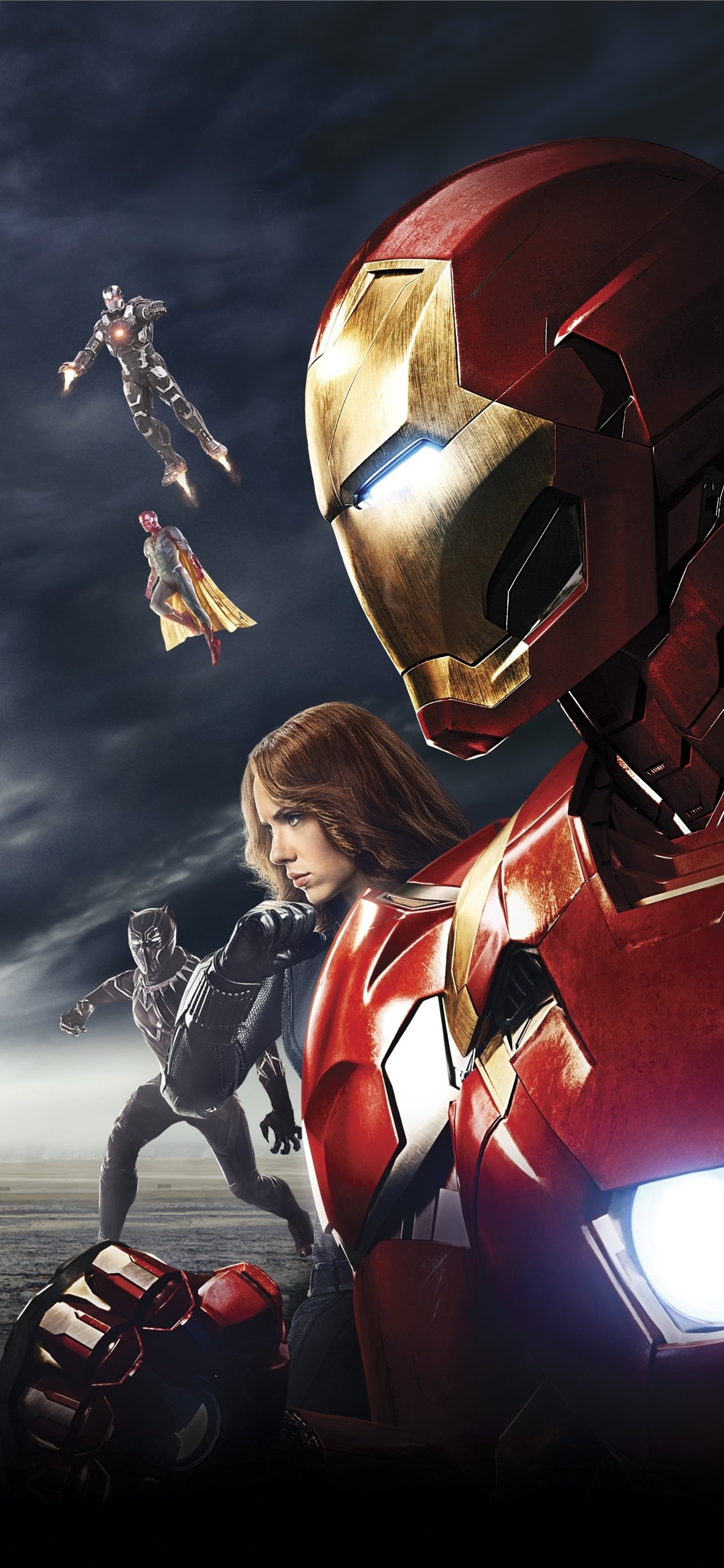 Captain America, Civil War, Superhero battle, Action-packed, 1290x2780 HD Handy