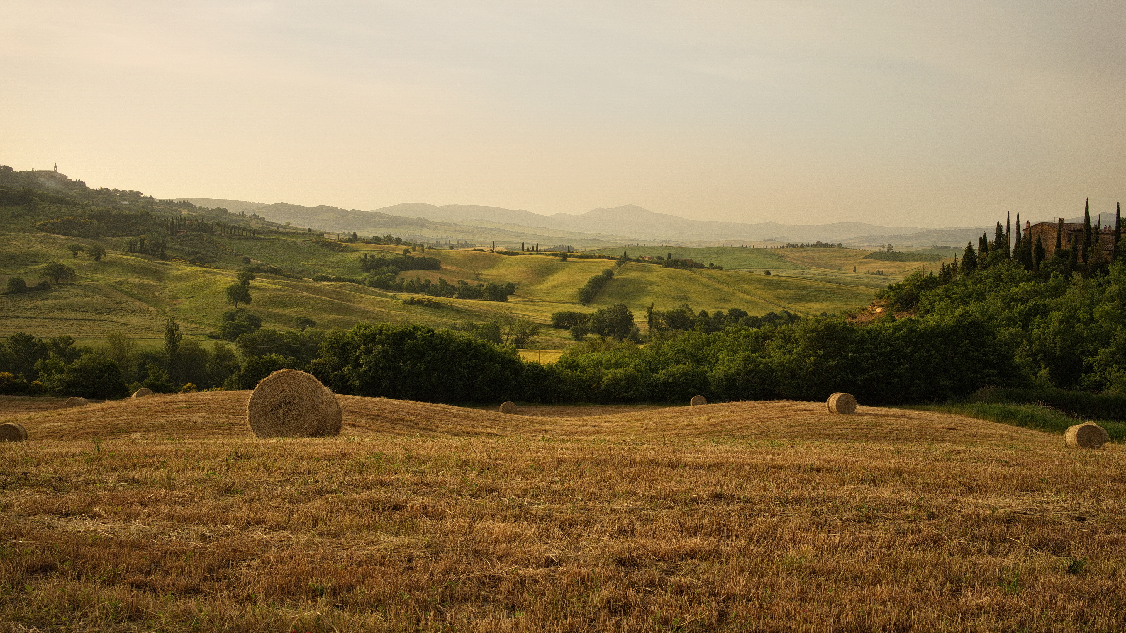 Morning in Tuscany, Stunning 4K wallpaper, Peaceful surroundings, Tranquil scenery, 3840x2160 4K Desktop