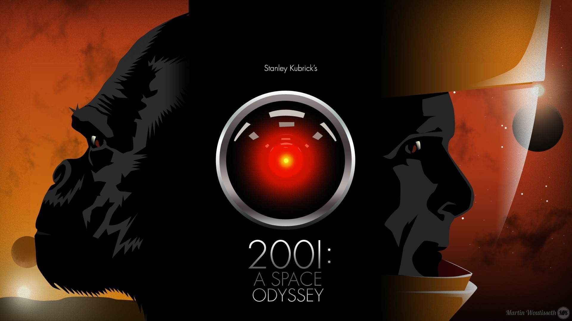 2001 film poster, HAL 9000, Stanley Kubrick, Sci-fi odyssey, Movie memorabilia, 1920x1080 Full HD Desktop