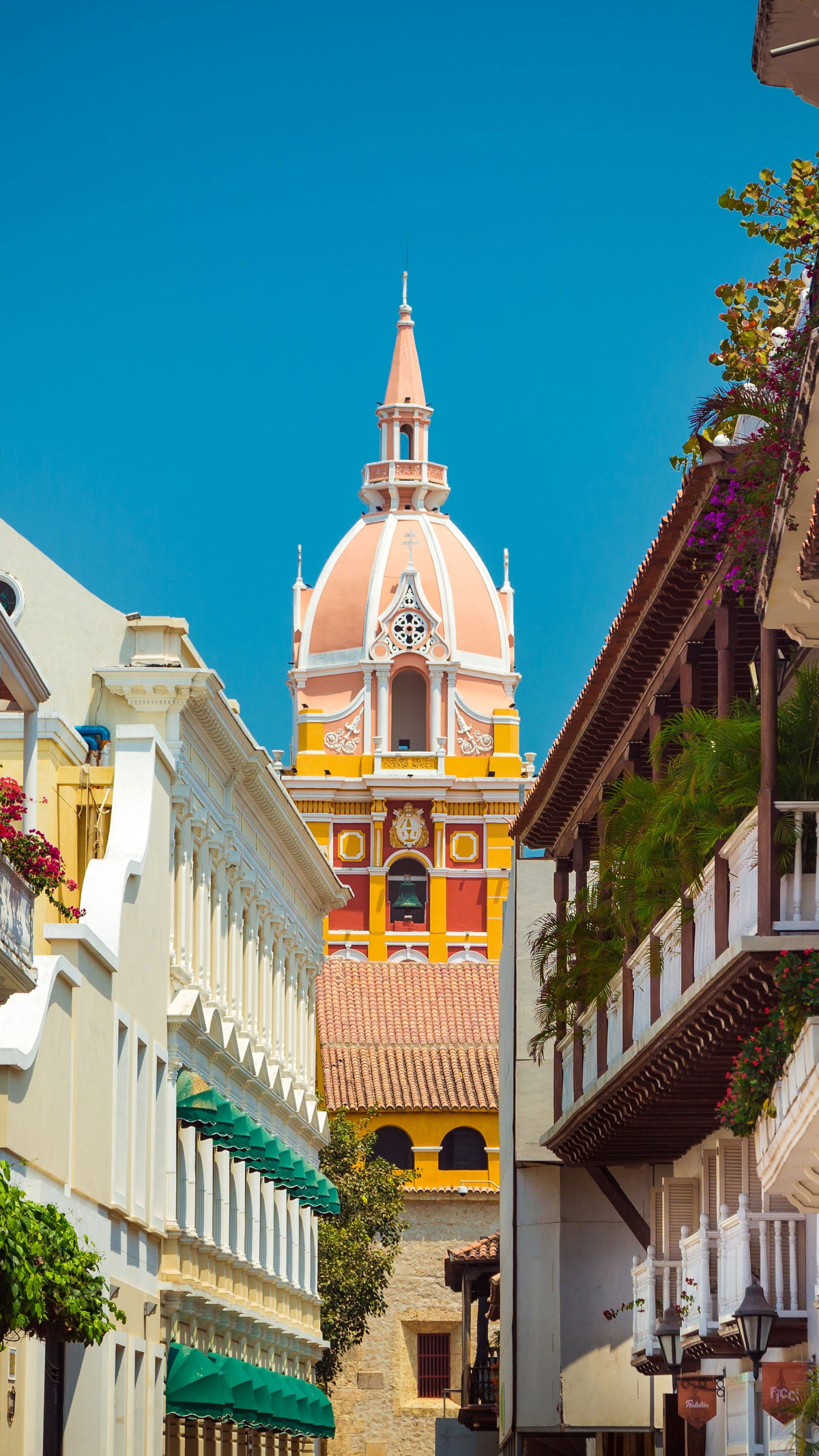 Colombia: Cartagena Cathedral, One of the oldest episcopal sees in the Americas. 1440x2560 HD Wallpaper.