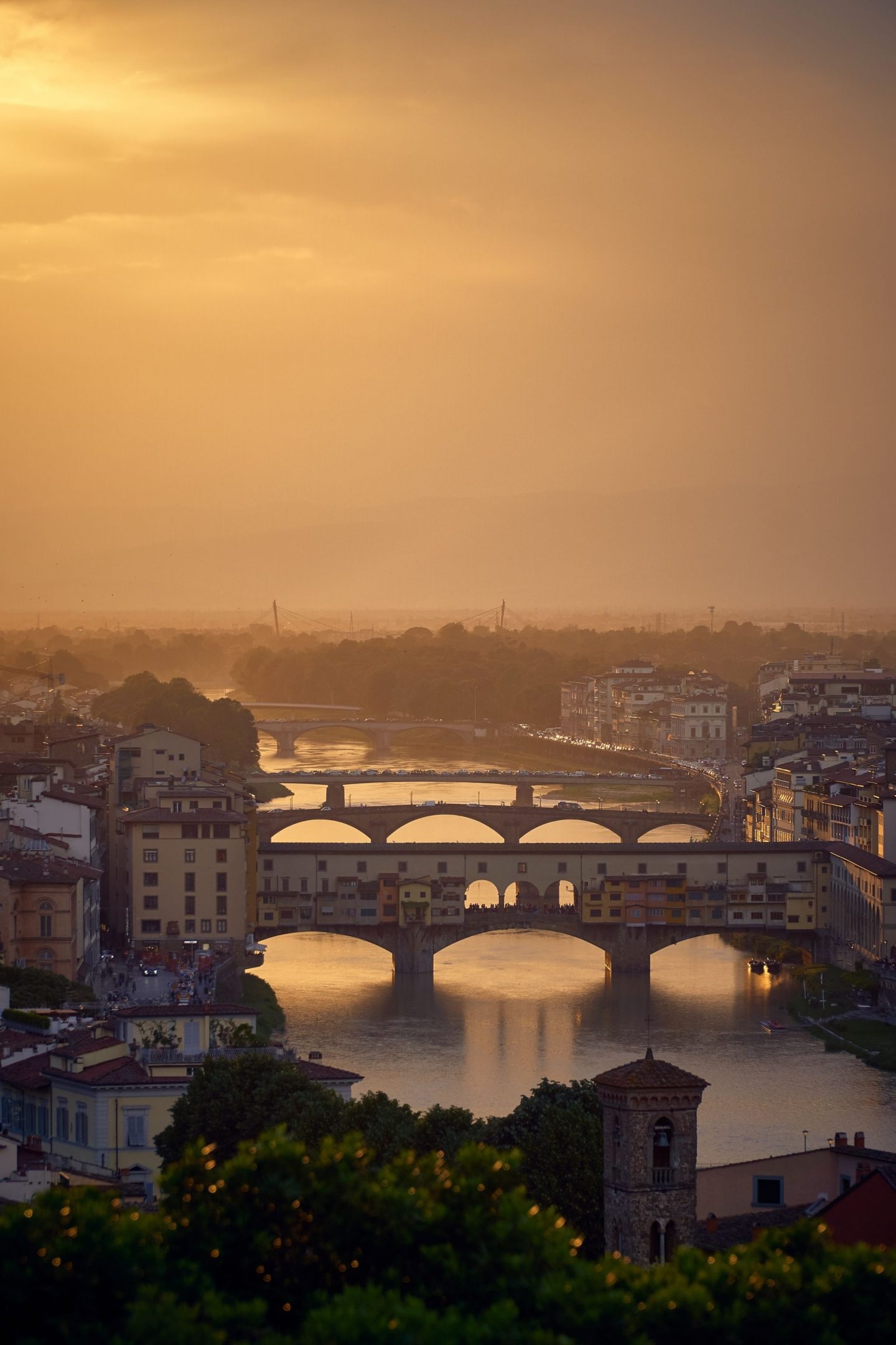Künstlerische Aufnahme von Ponte Vecchio, 1440x2160 HD Handy