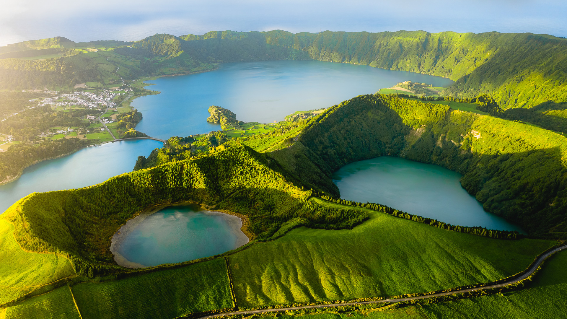 Azores, Travels, Adventure and, Aerial views, 1920x1080 Full HD Desktop