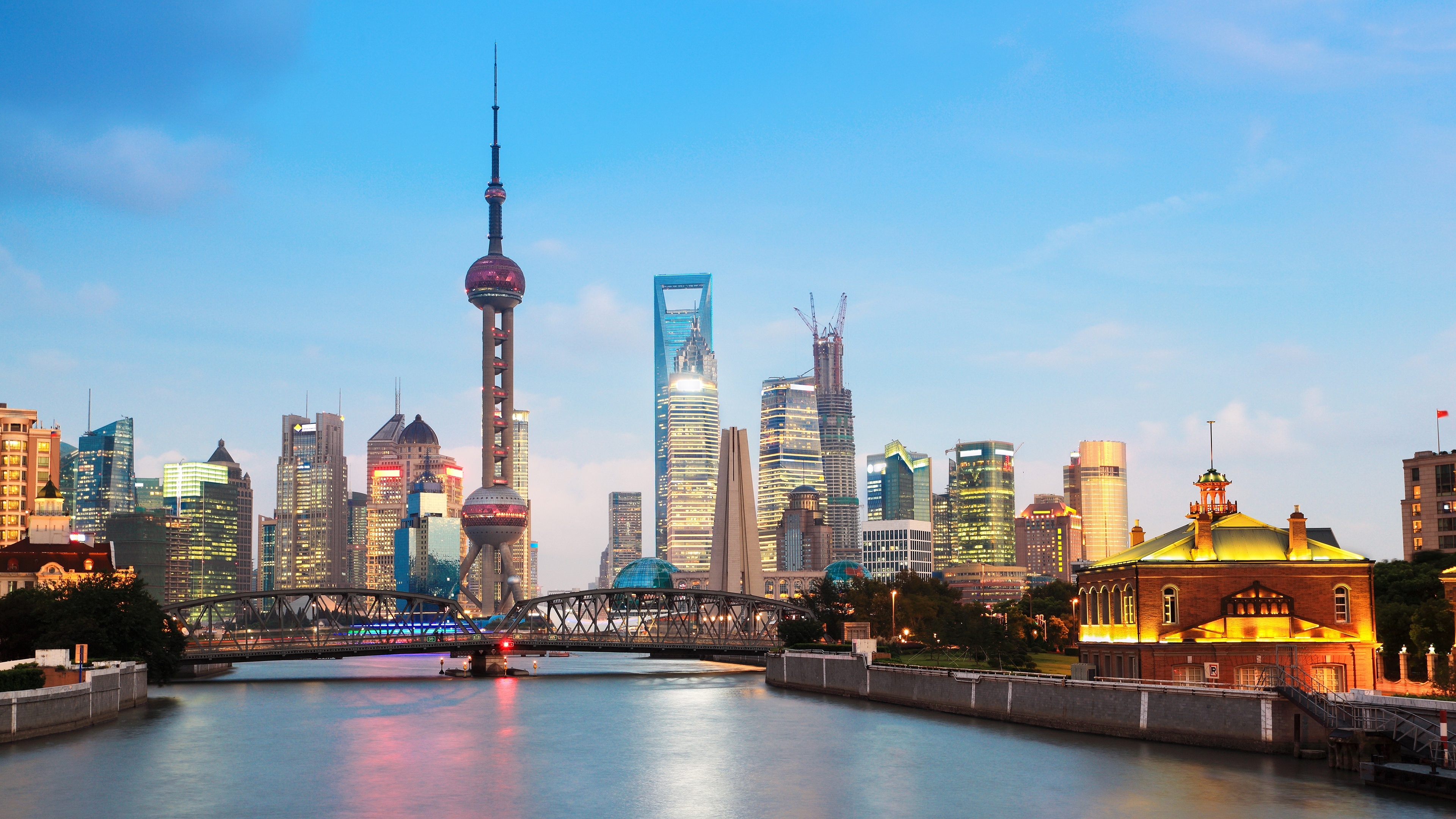 Shanghai Skyline, HD wallpapers, Stunning backgrounds, Cityscape images, 3840x2160 4K Desktop
