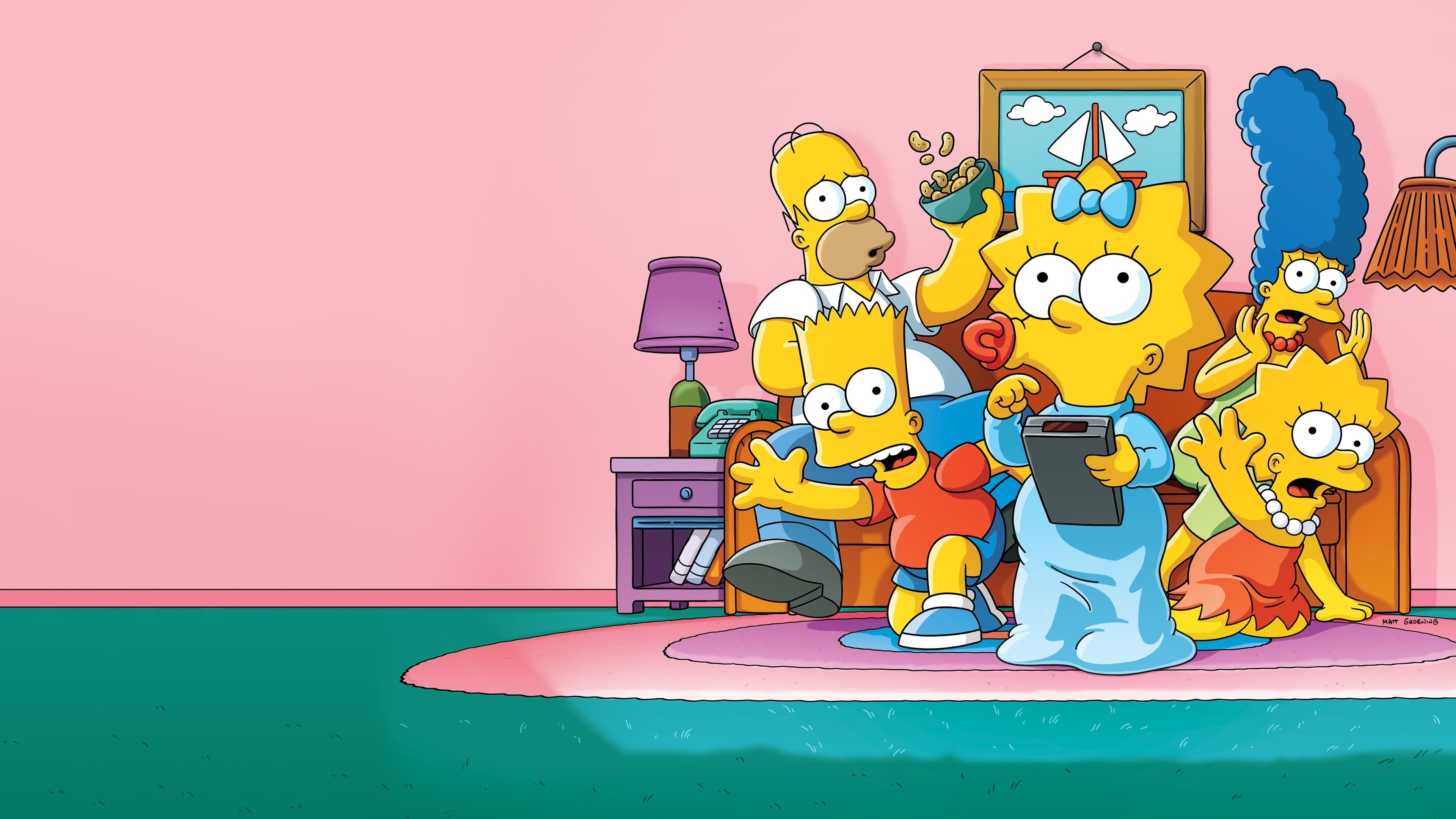 Homer Simpson, Animation, Wallpapers, The Simpsons, 3840x2160 4K Desktop