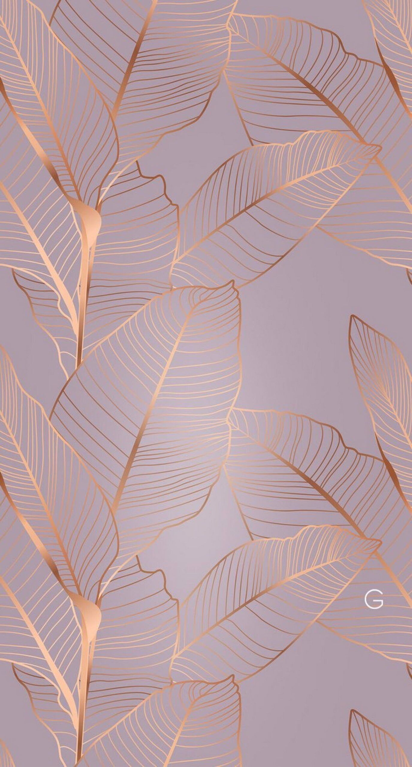 Gold Leaf: Skeleton leaves, Beautiful transparent plants, Feather-like floral decoration. 1380x2560 HD Background.
