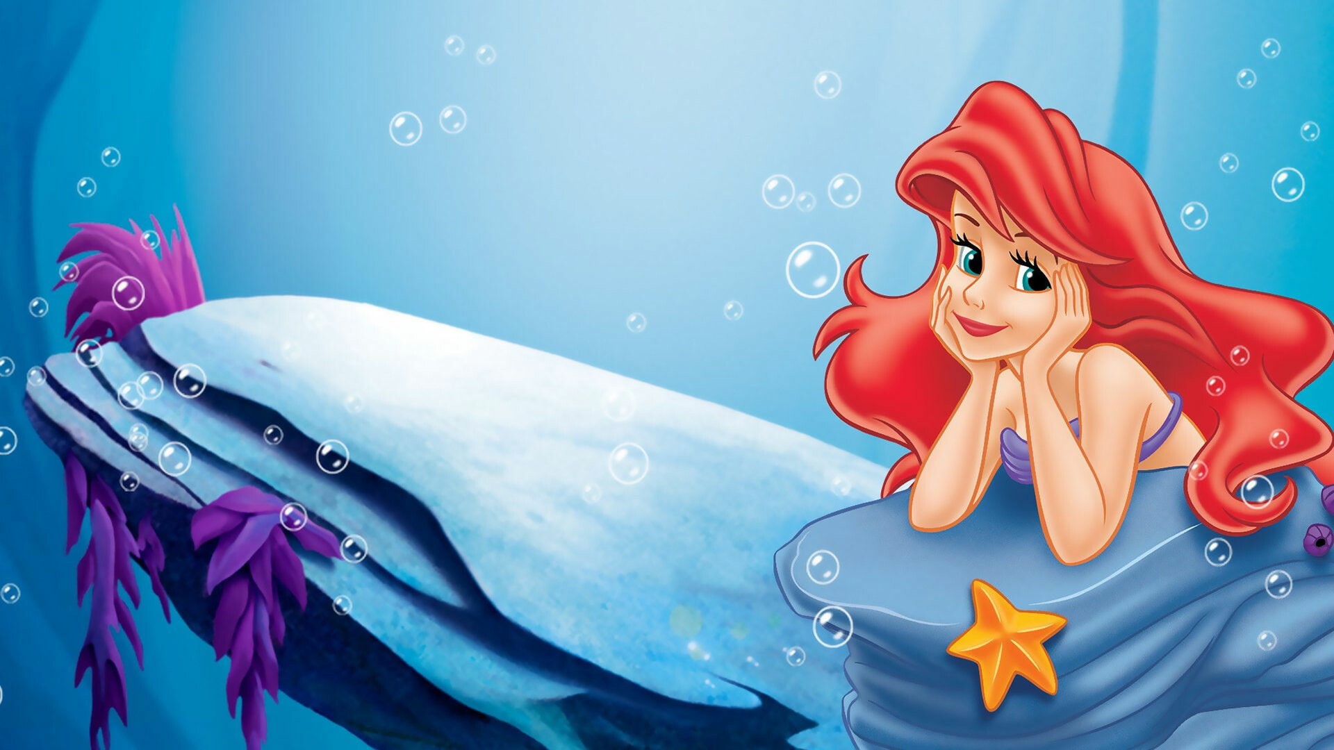 The Little Mermaid: The story of Ariel, A beautiful and spirited young princess. 1920x1080 Full HD Background.