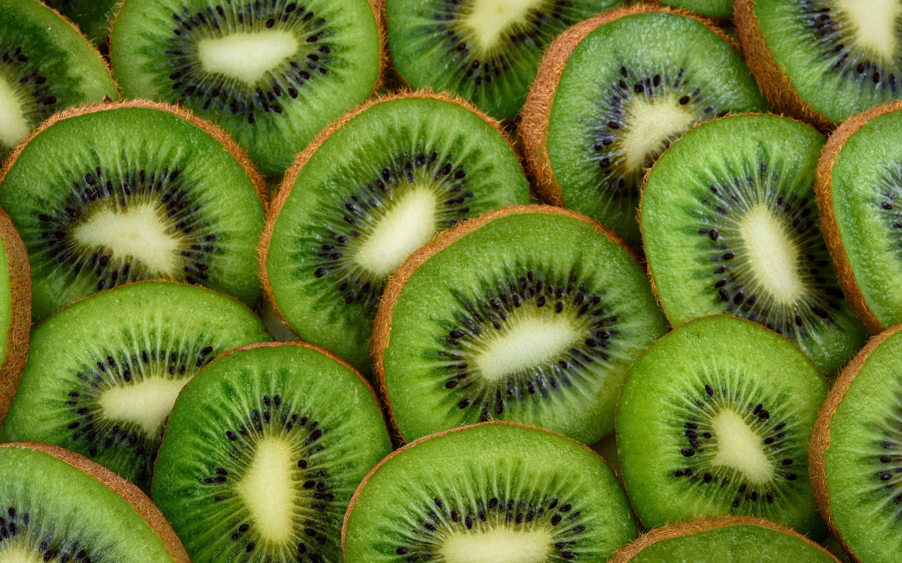 Kiwi fruit texture, High-resolution background, Vitamin C-rich fruit, Fresh and juicy, 2880x1800 HD Desktop