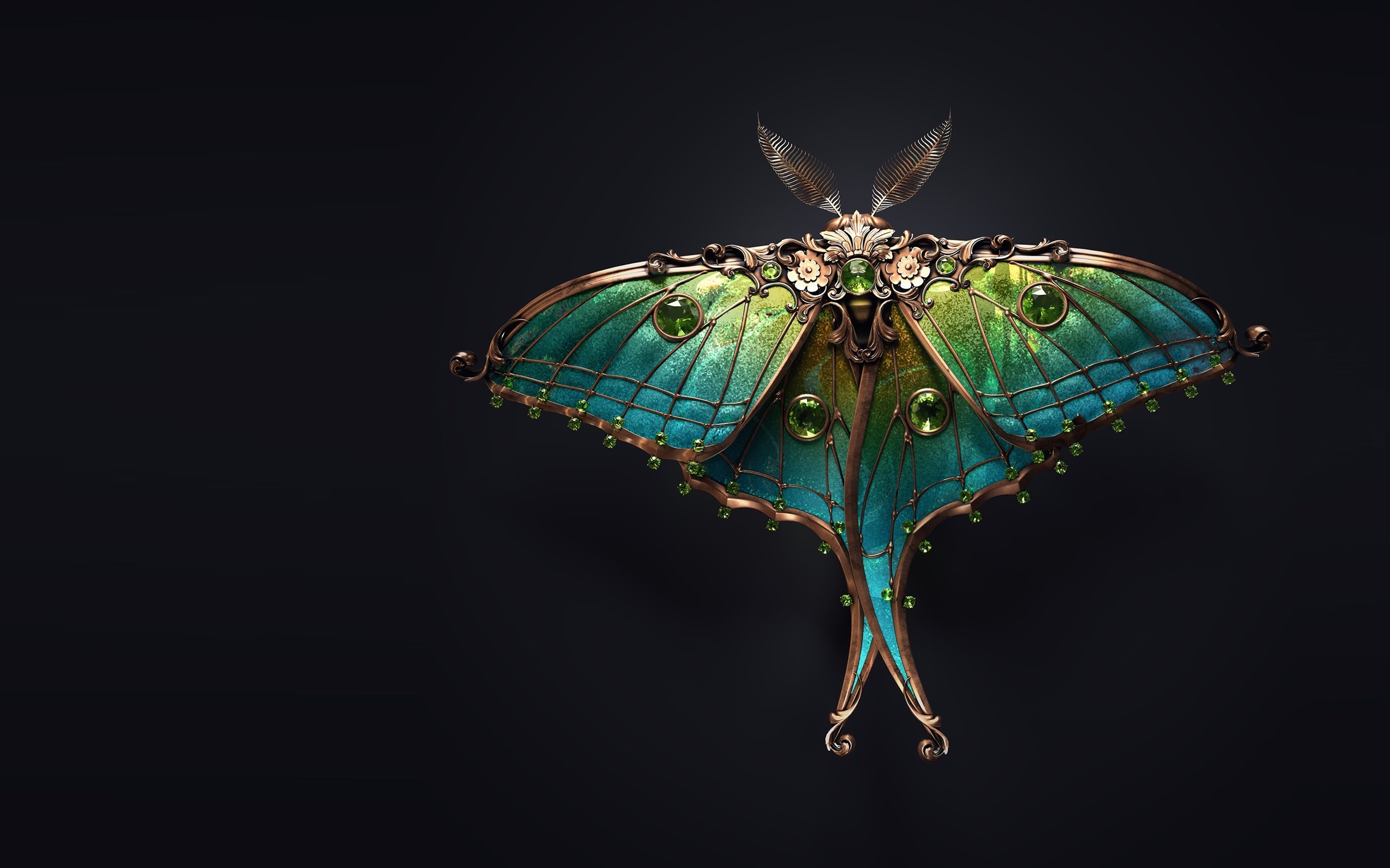 Moth in nature, Beautiful wings, Nighttime creature, Delicate patterns, 2880x1800 HD Desktop