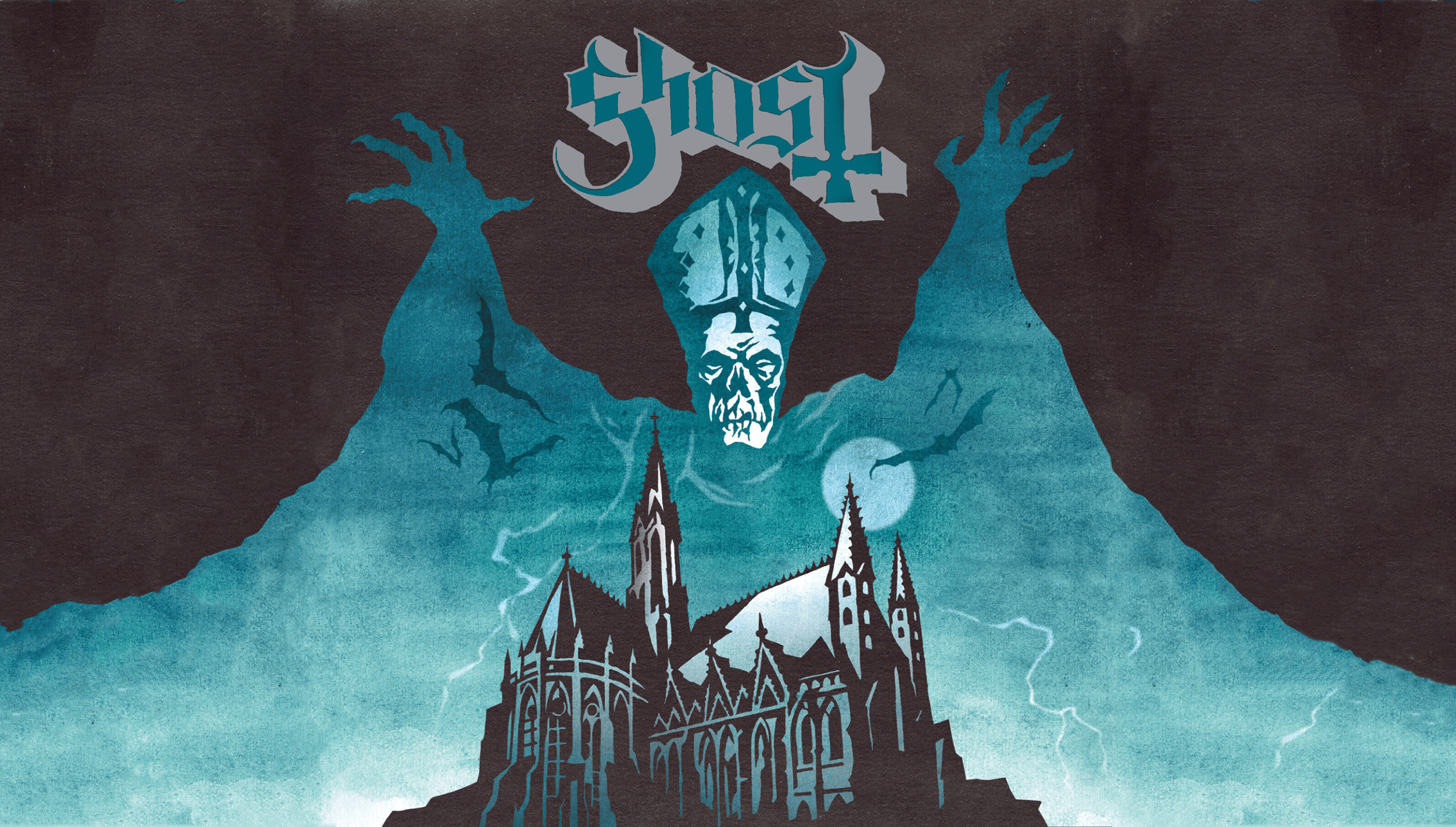 Ghost (Band): The final show of A Pale Tour Named Death, The mantle of Papa Emeritus. 3190x1810 HD Background.