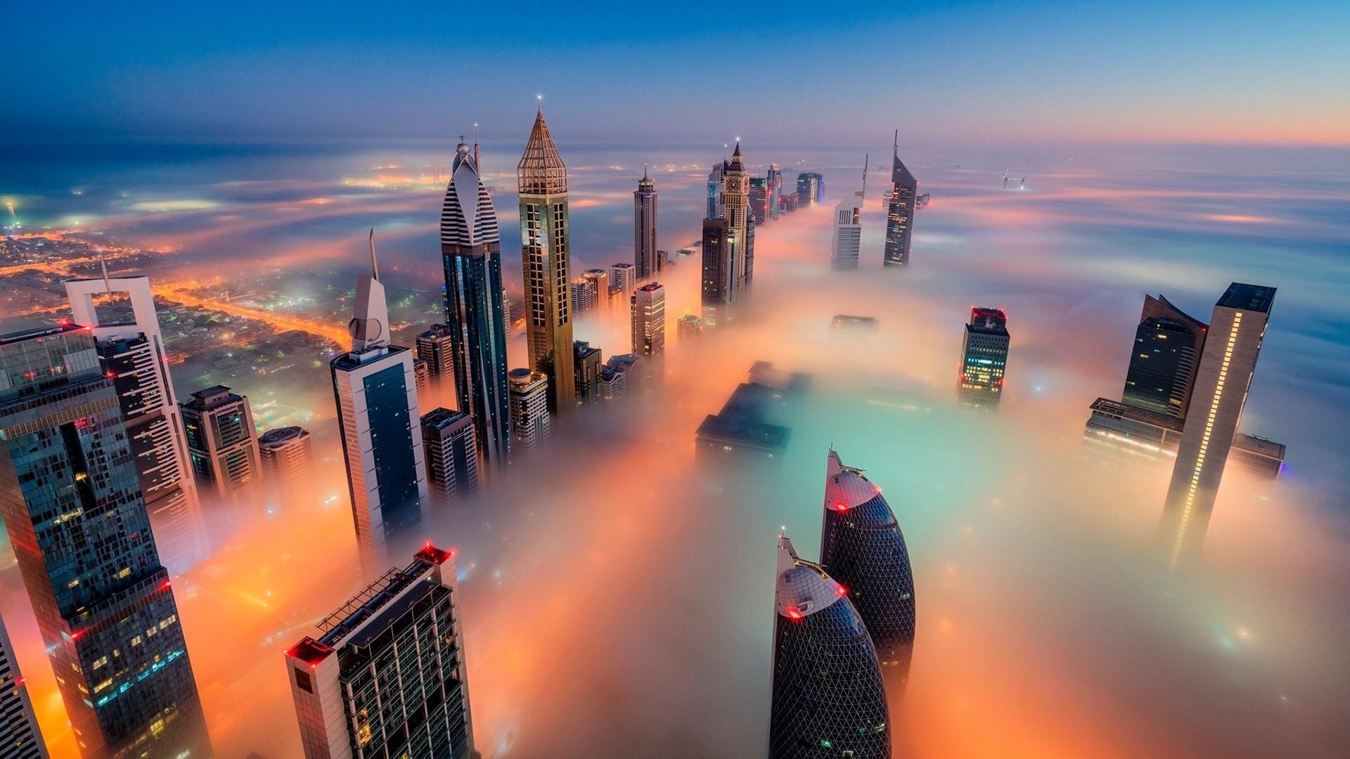 Dubai Skyline, United Arab Emirates, Modern metropolis, Urban desert, 1920x1080 Full HD Desktop