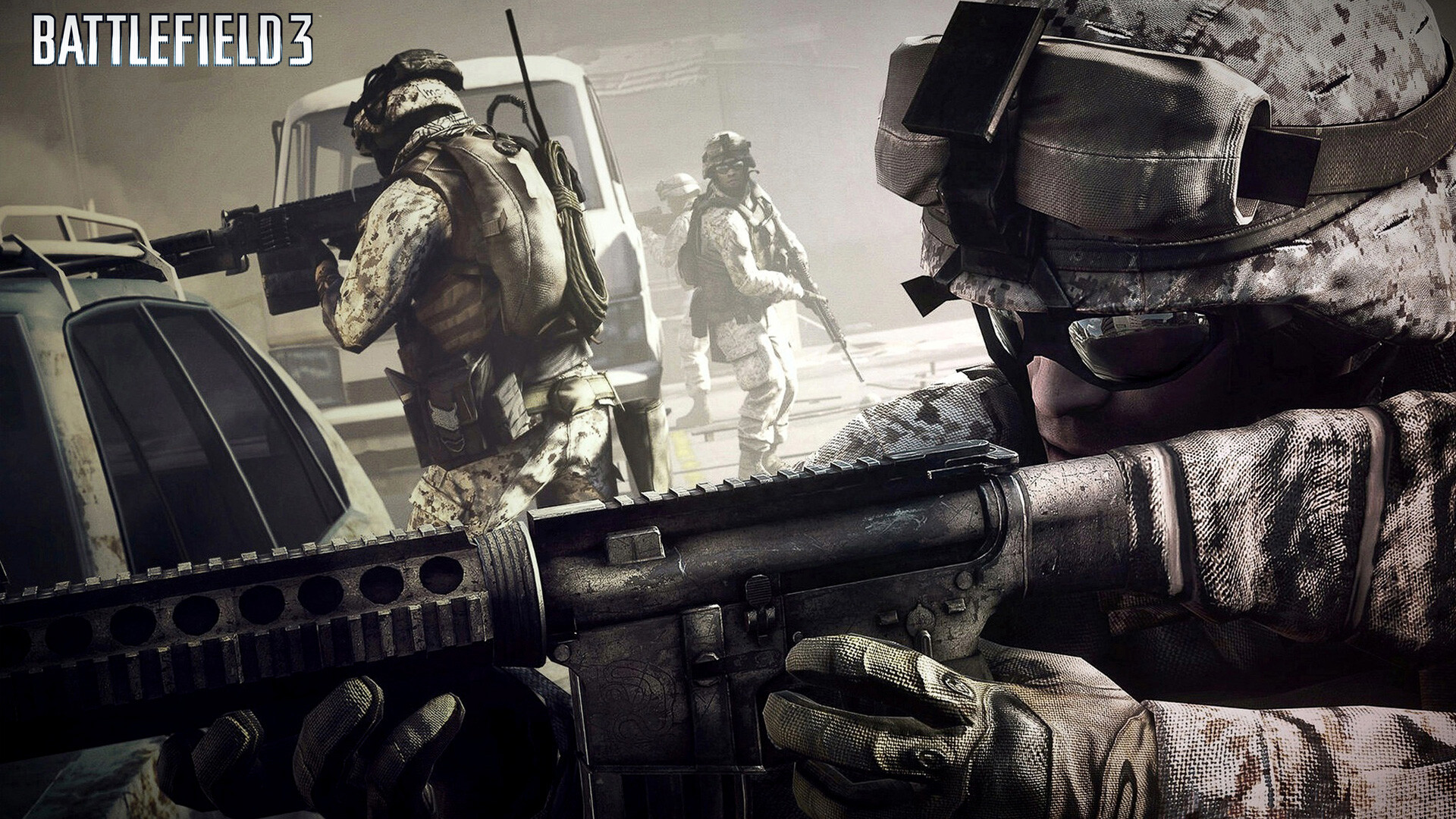 Battlefield 3: FPS, Mission-based combat system. 1920x1080 Full HD Wallpaper.