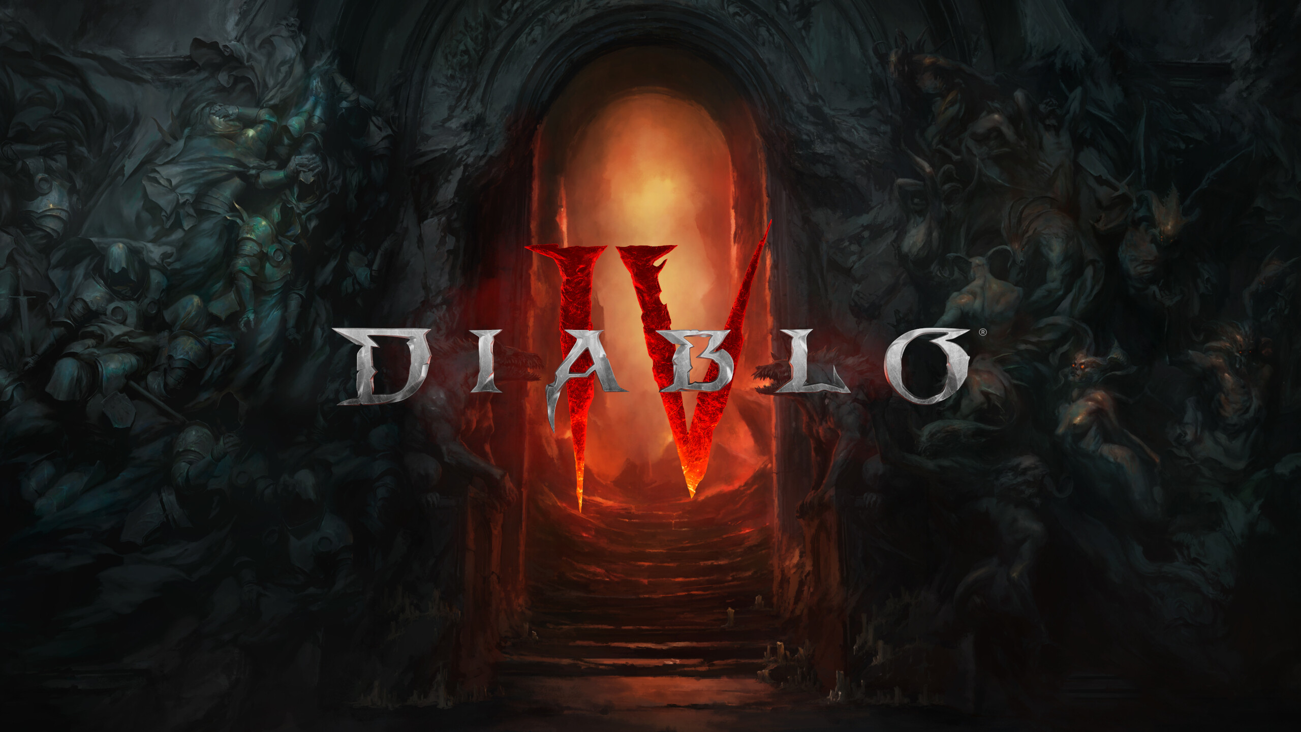 Diablo: The universe of the game is divided into three realms: the High Heavens, the Burning Hells, and the human world of Sanctuary. 2560x1440 HD Background.