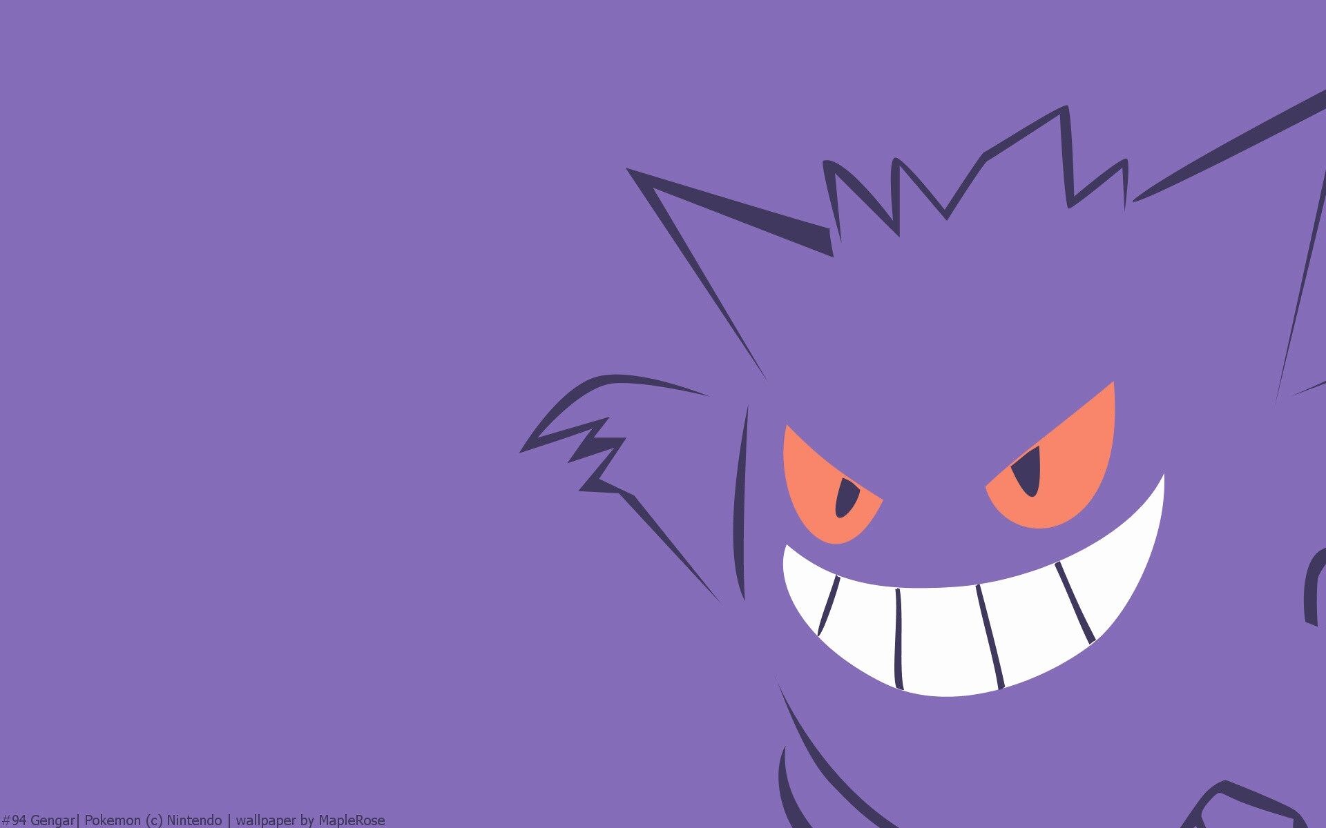 Ghost Pokemon: Gengar, A very mischievous, and at times, malicious species, The master of stealth. 1920x1200 HD Wallpaper.