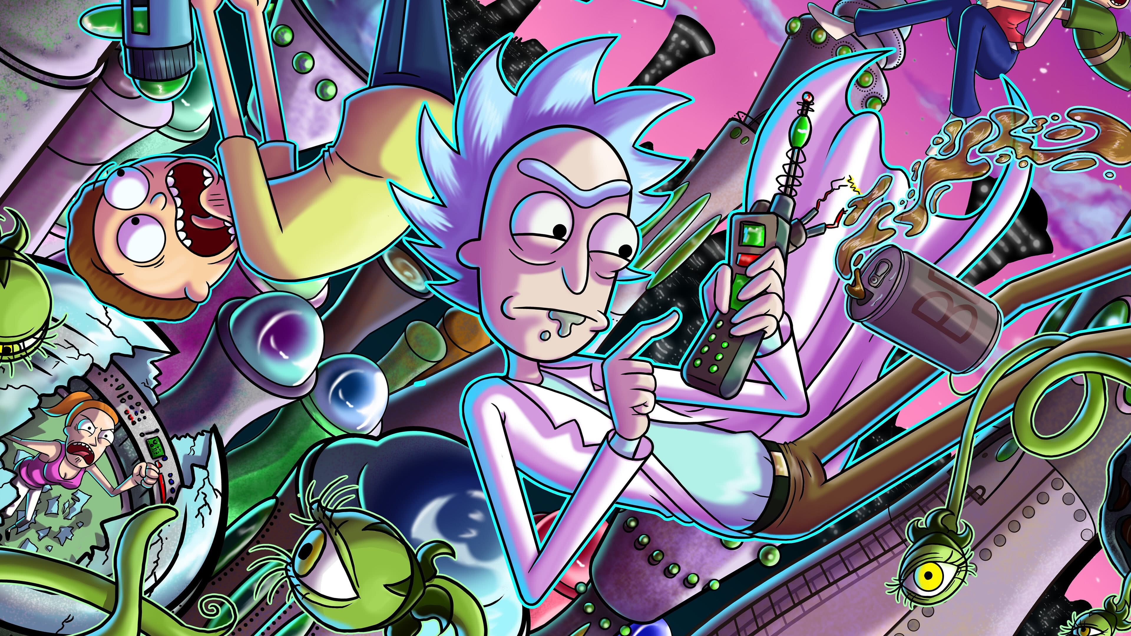 Rick and Morty: Virtual Rick-ality, Cartoon Network's nighttime programming block Adult Swim. 3840x2160 4K Wallpaper.