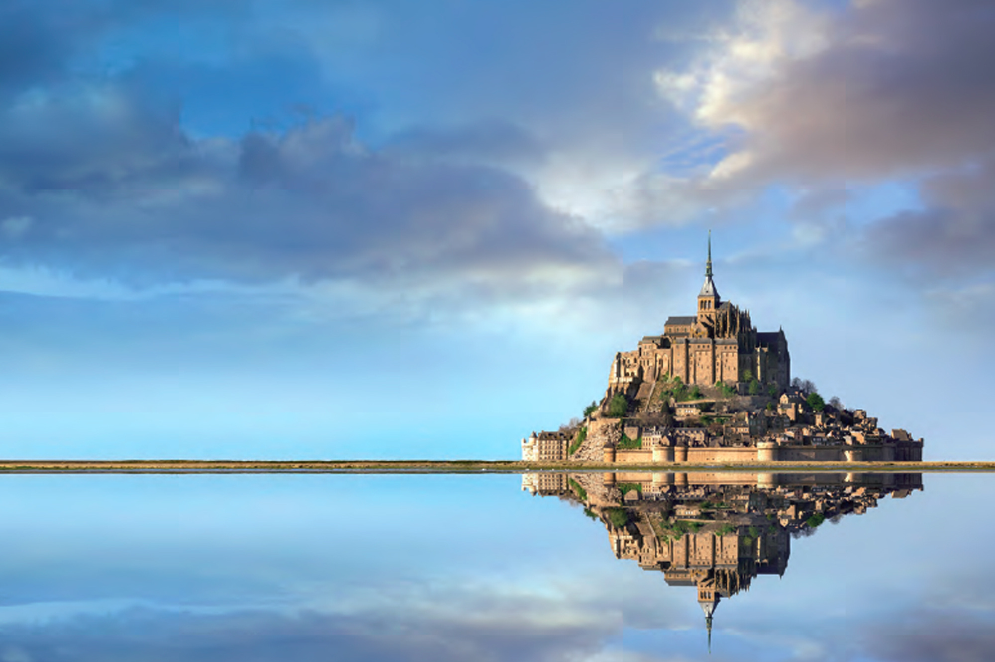 Mont Saint Michel, Religious site, Majestic architecture, Serene surroundings, 2000x1340 HD Desktop