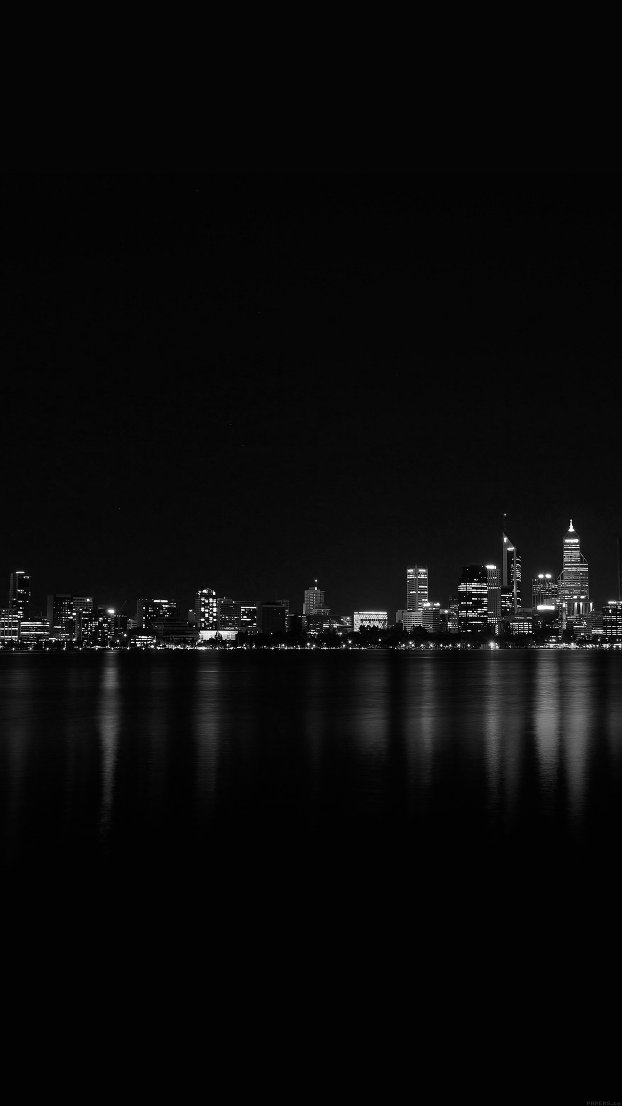 iPhone 6 wallpaper, City night, Dark skyline, Architecture, 1250x2210 HD Handy