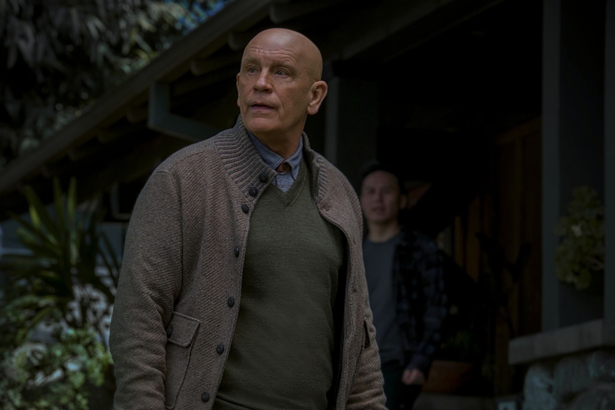 Bird Box (Movie 2018): John Malkovich as Douglas, A legendary American actor who plays a secondary role. 2050x1370 HD Background.