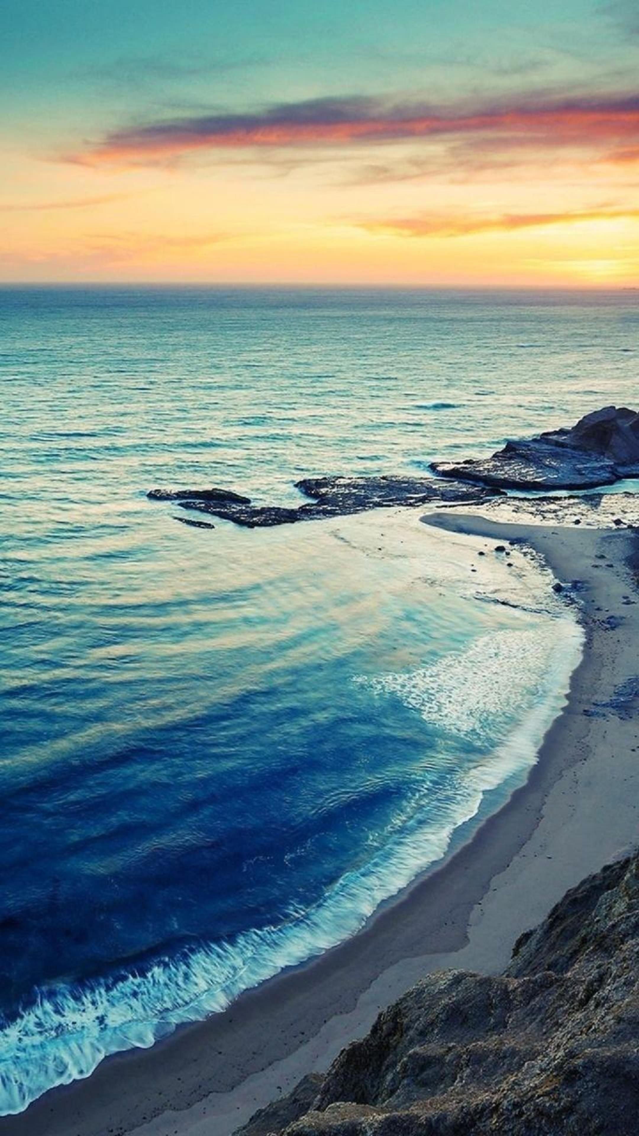Sea's beauty, 4K wallpaper, Colorful iPhone, Serene sunset, 2160x3840 4K Phone