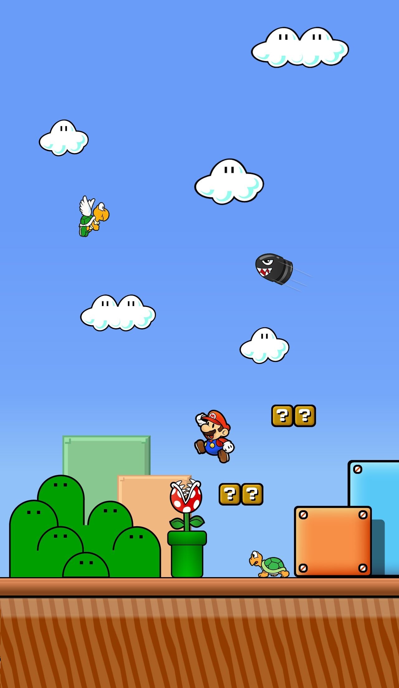 Geek: 8-Bit games, Mario, A platform game developed and published by Nintendo. 1280x2210 HD Background.
