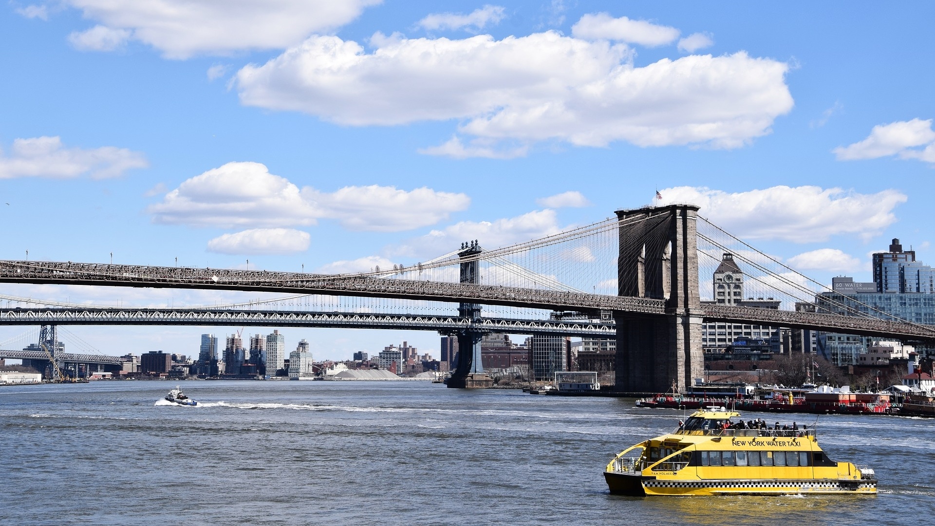 Water Taxi: The premier source for marine transportation in NYC, Boat sightseeing. 1920x1080 Full HD Wallpaper.