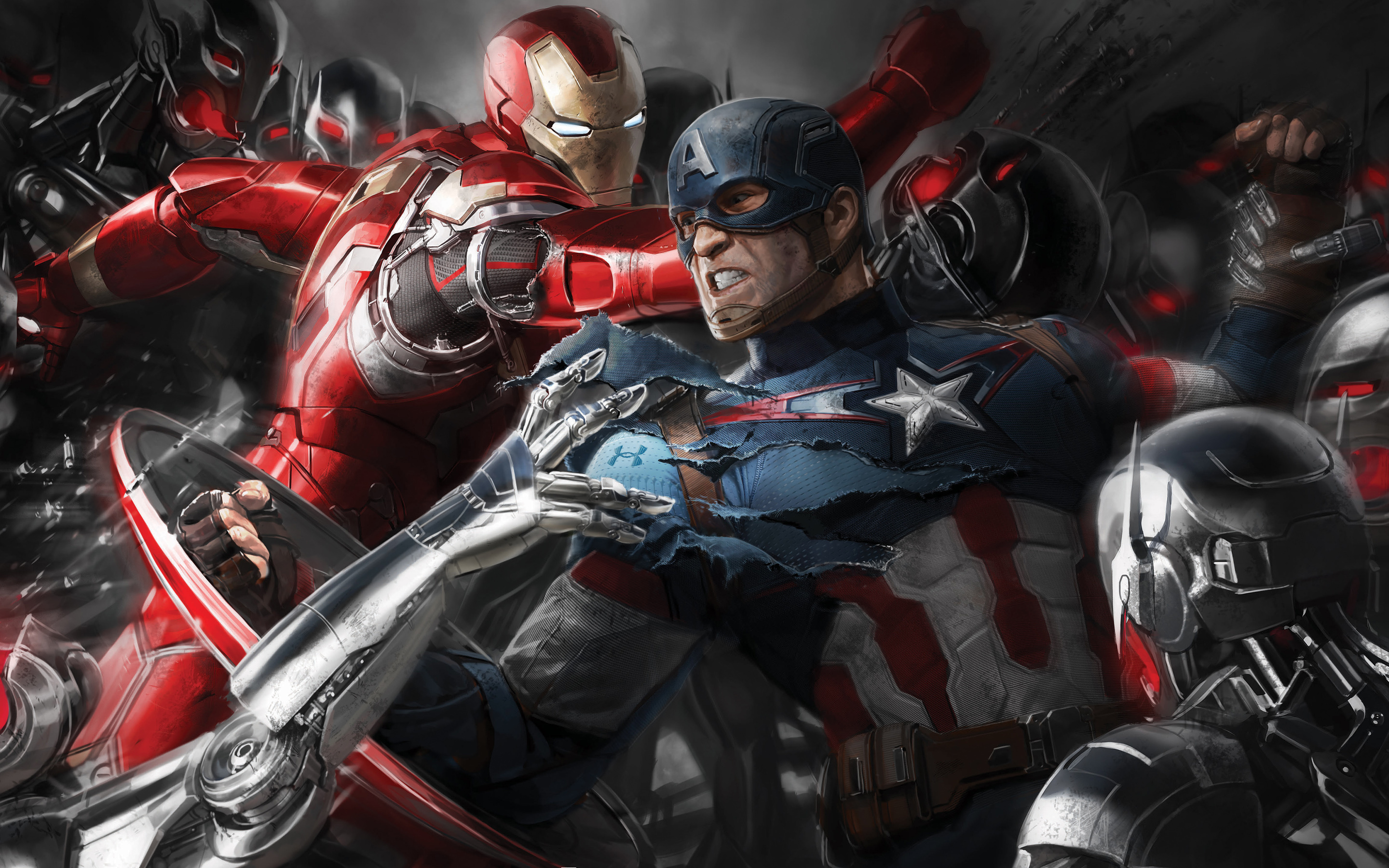 Avengers: Age of Ultron, Heroic ensemble, Earth's mightiest heroes, Action-packed, 2880x1800 HD Desktop