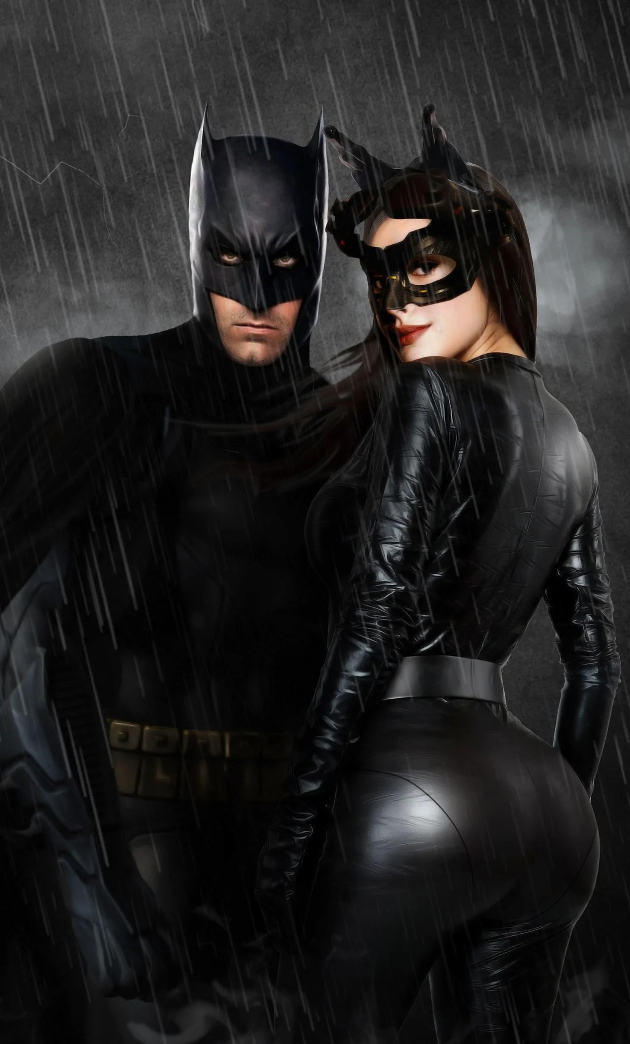 Catwoman: The Dark Knight Rises, A 2012 superhero film, Anne Hathaway, Christian Bale. 1280x2120 HD Background.