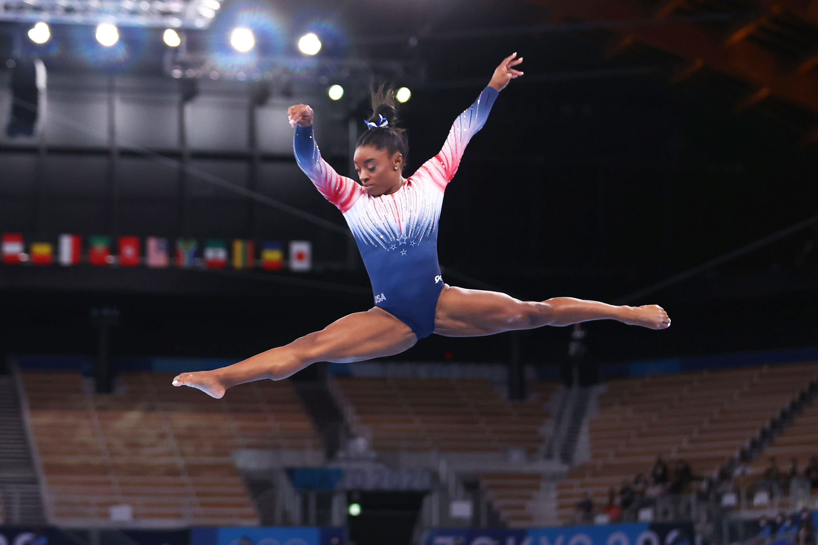 Balance Beam: Simone Arianne Biles, One of the greatest and most dominant gymnasts of all time. 2830x1890 HD Background.