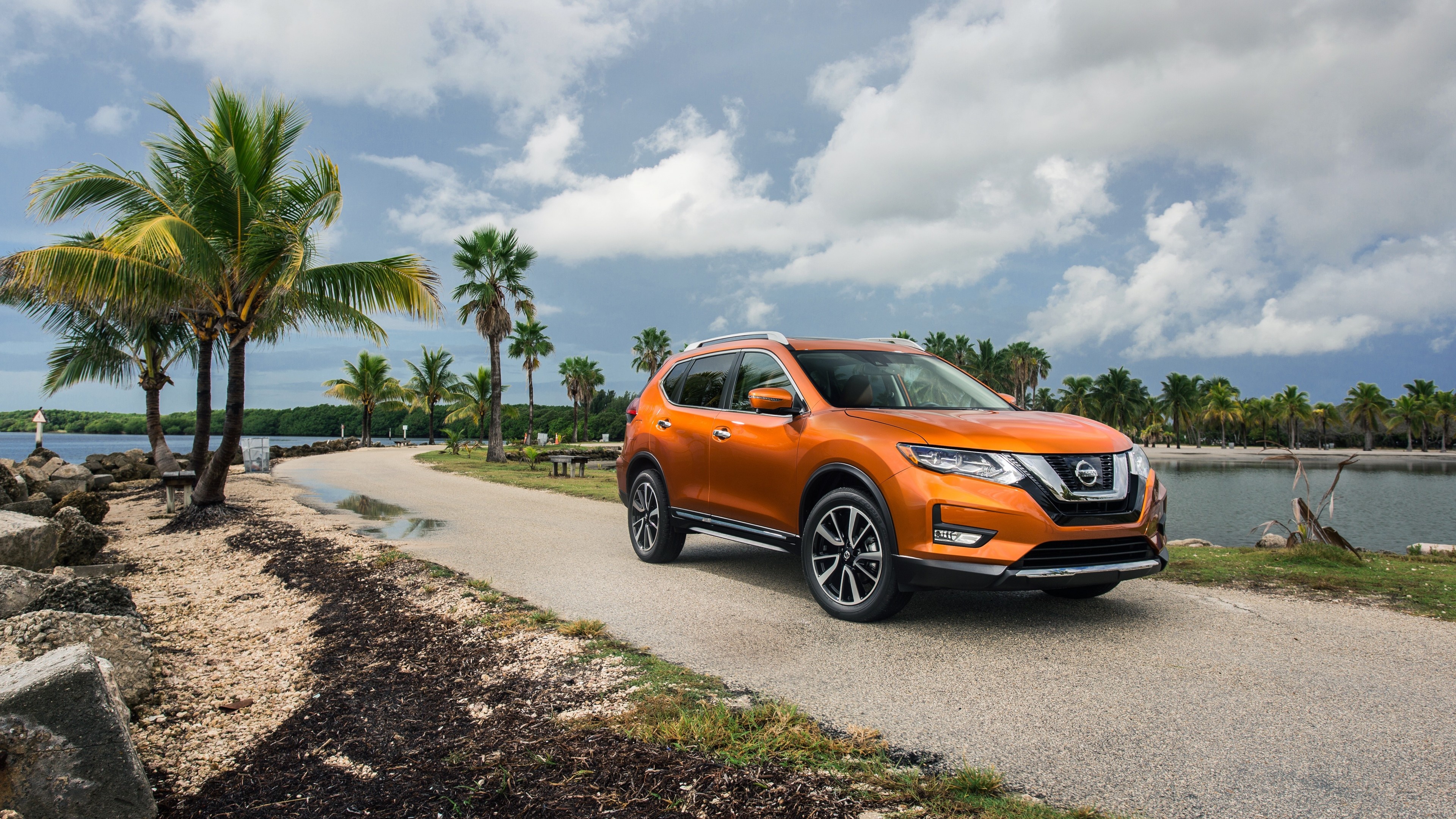 Nissan Rogue, Orange crossover, Stylish and sporty, Stand out from the crowd, 3840x2160 4K Desktop